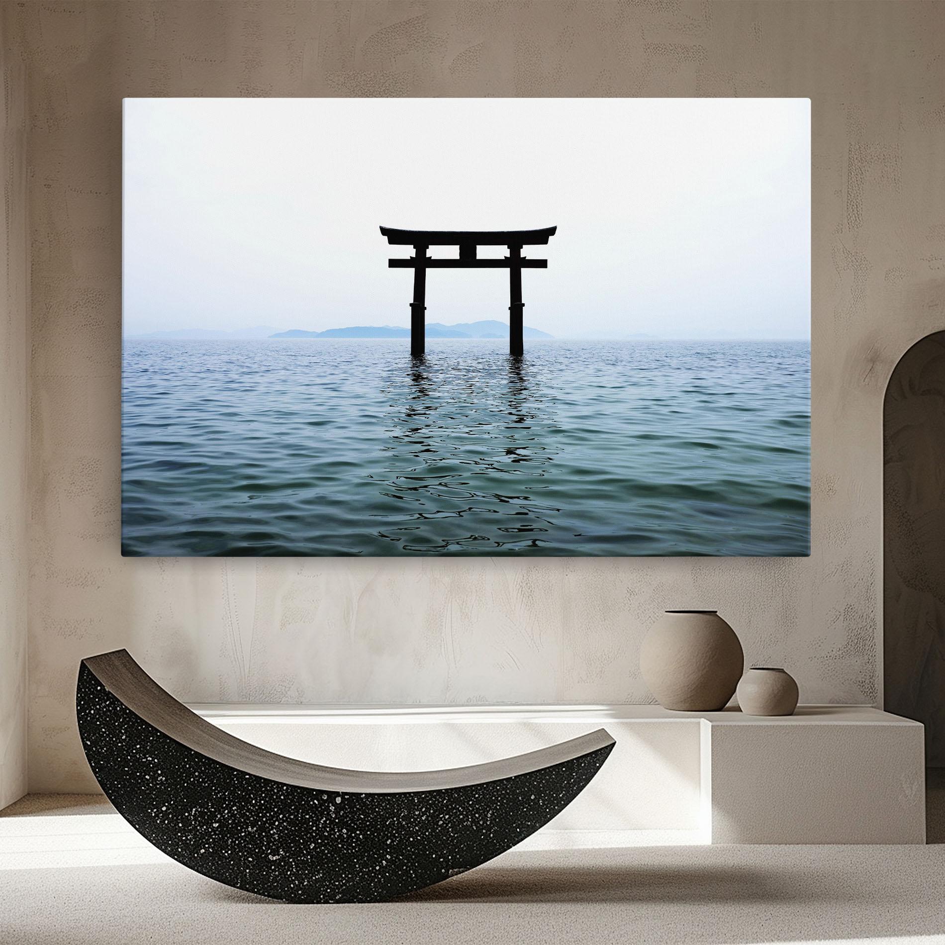 Leinwandbild Japan Lake Gate mockup 8