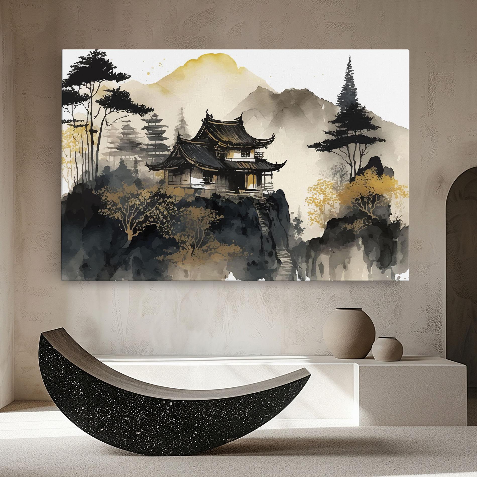 Leinwandbild Japanese Temple mockup 8