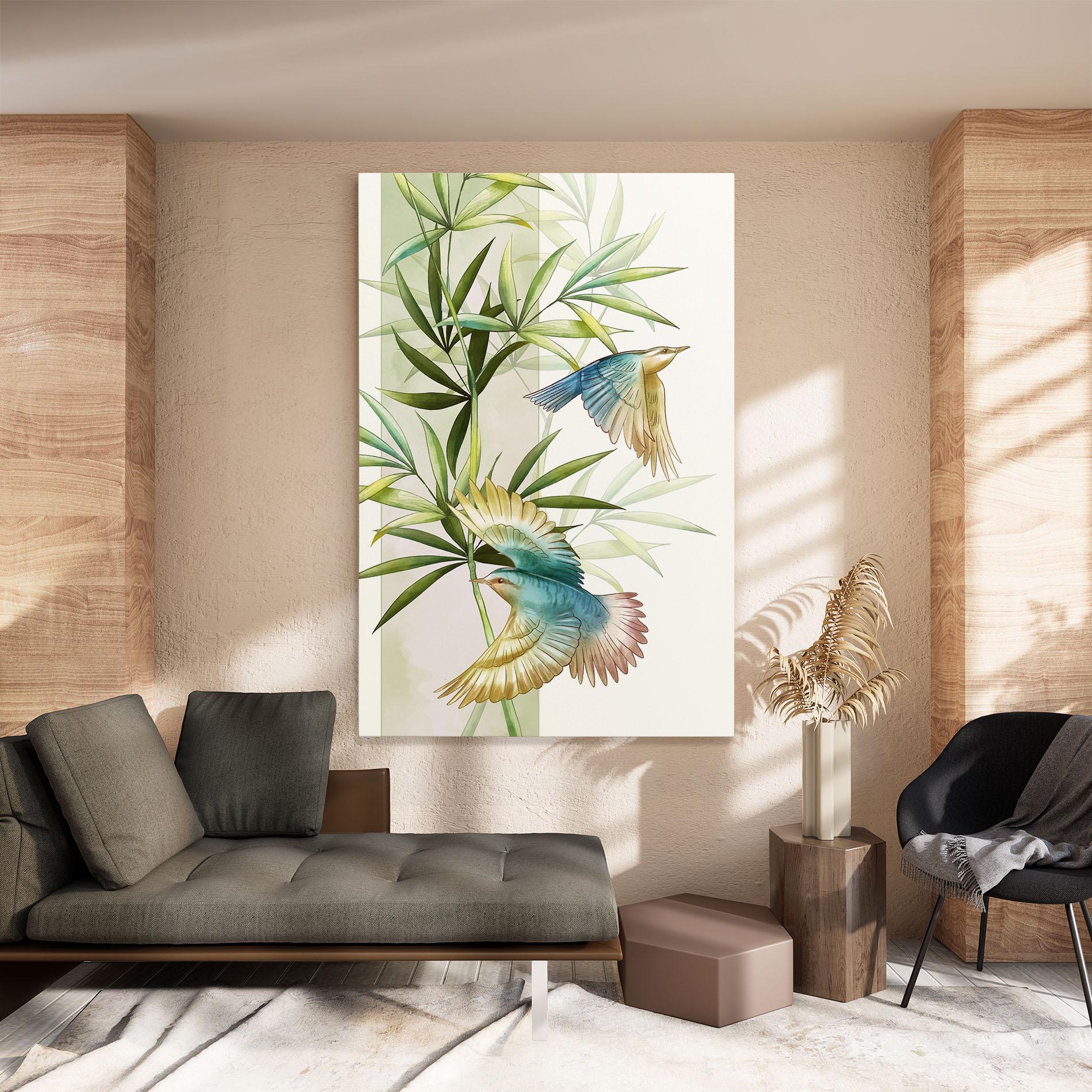 Leinwandbild Asiatic Blue Birds mockup 8