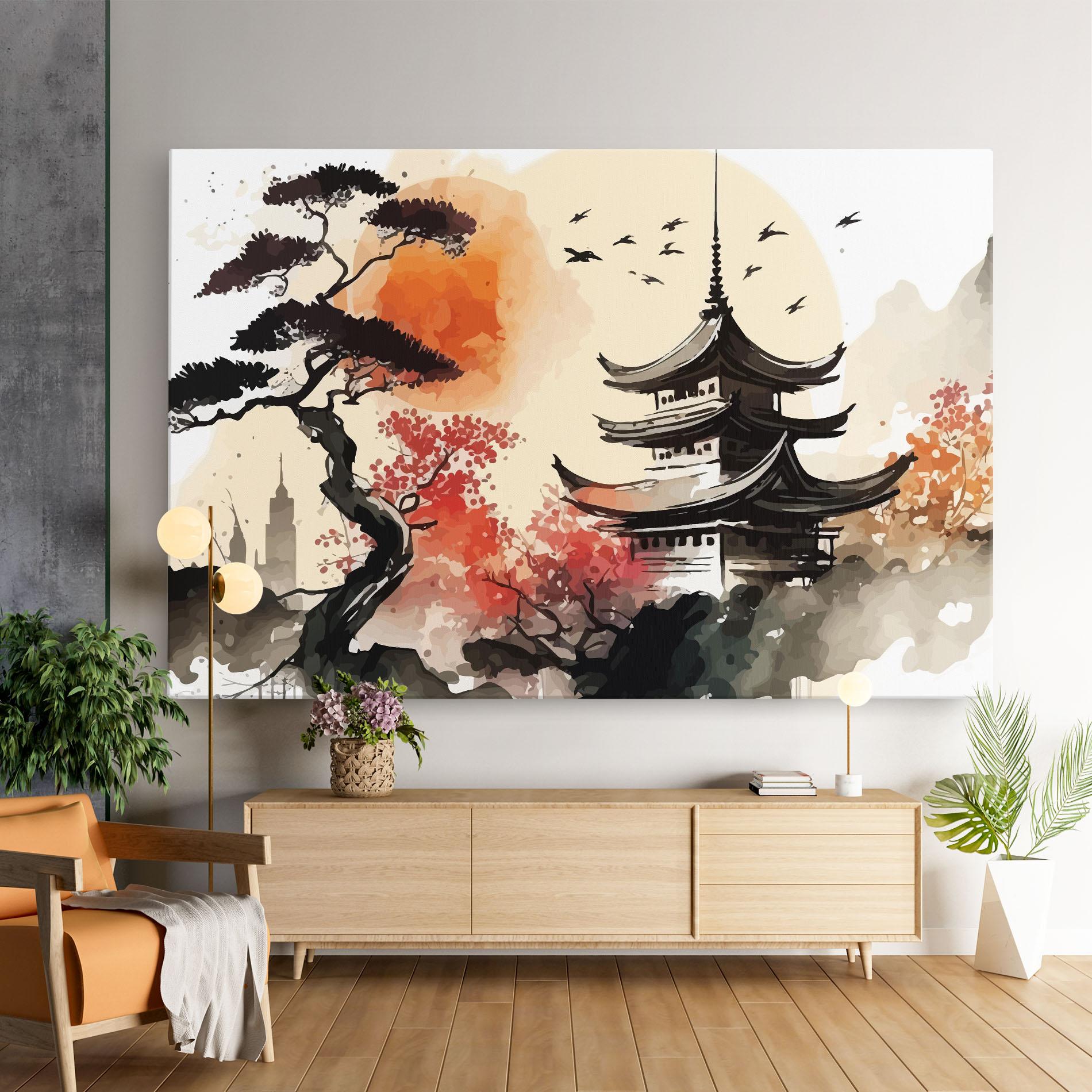 Leinwandbild Asiatic Beautiful View mockup 9