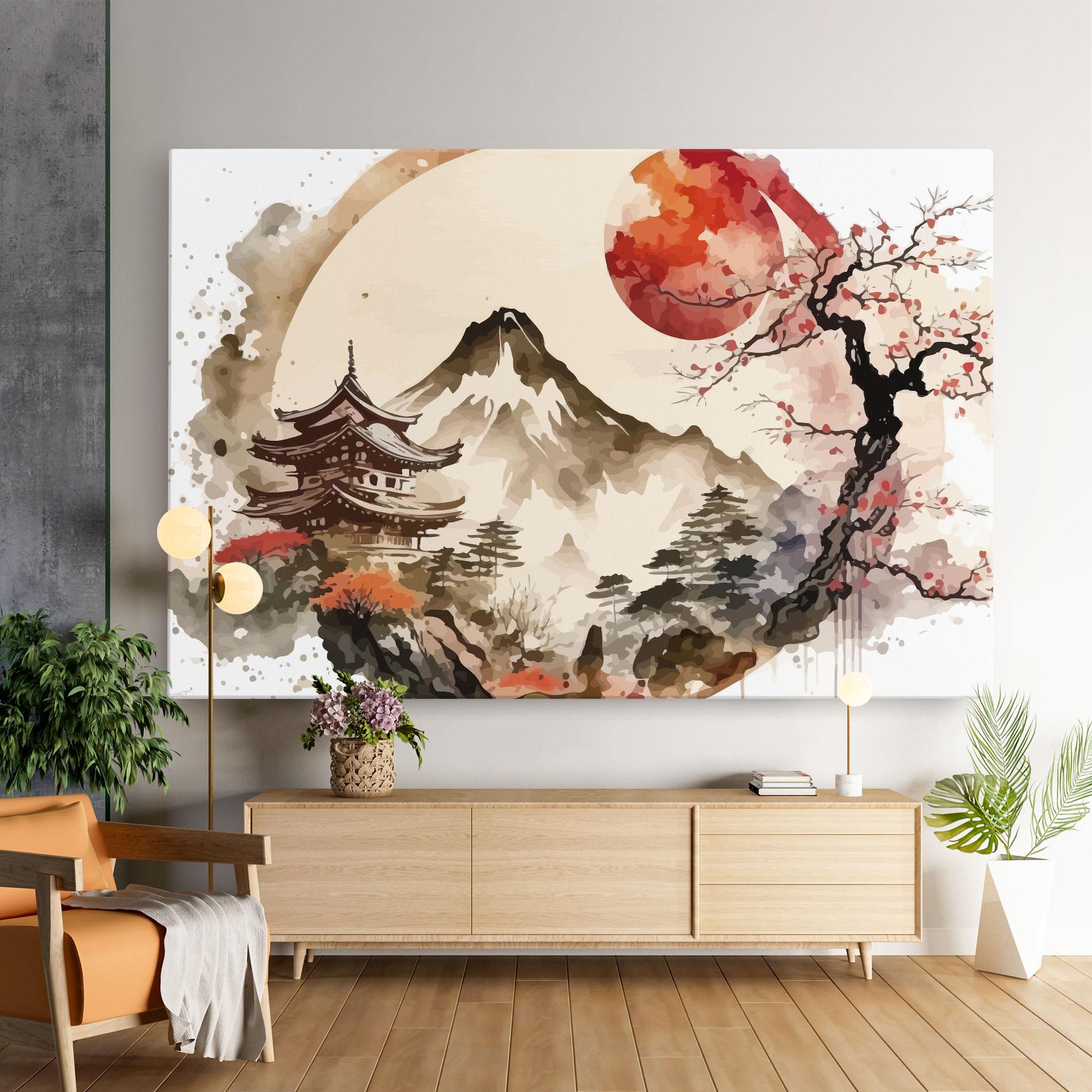 Leinwandbild Asiatic Blossom View mockup 9