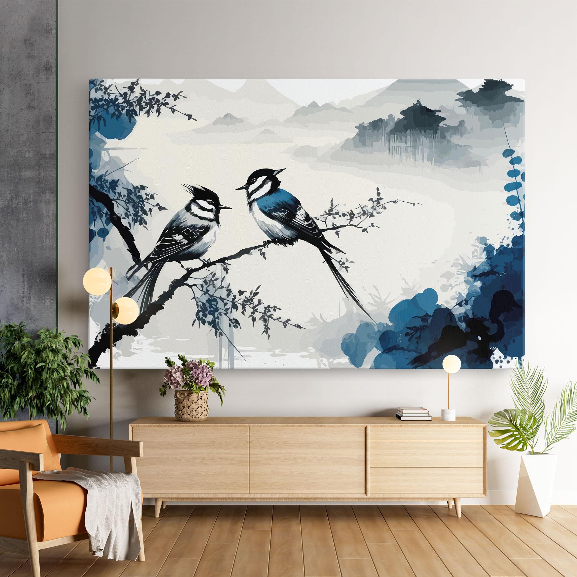 Leinwandbild Asiatic Blue Bird mockup 9