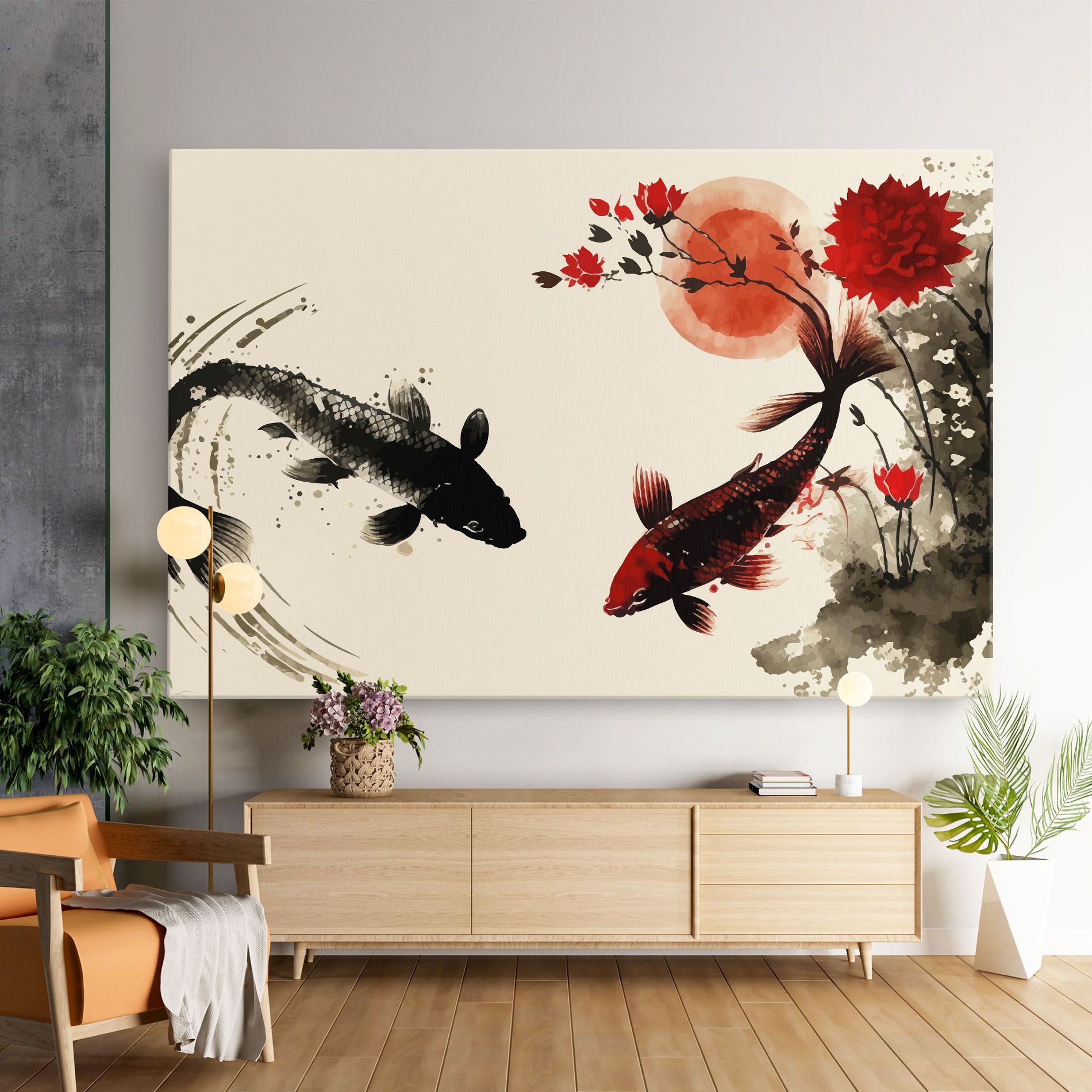 Sunset Red Flower mockup 9