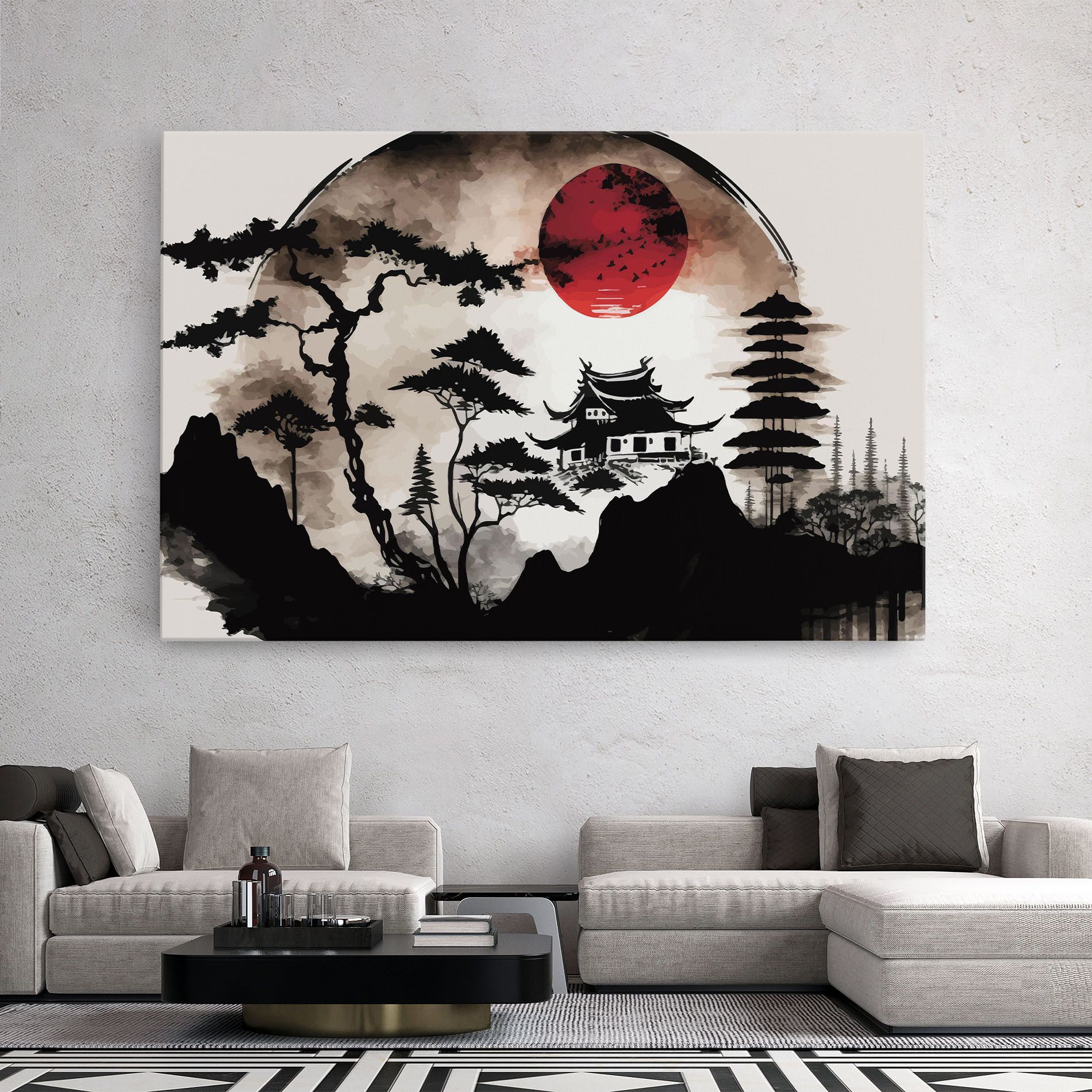 Asian Red Moon mockup 2