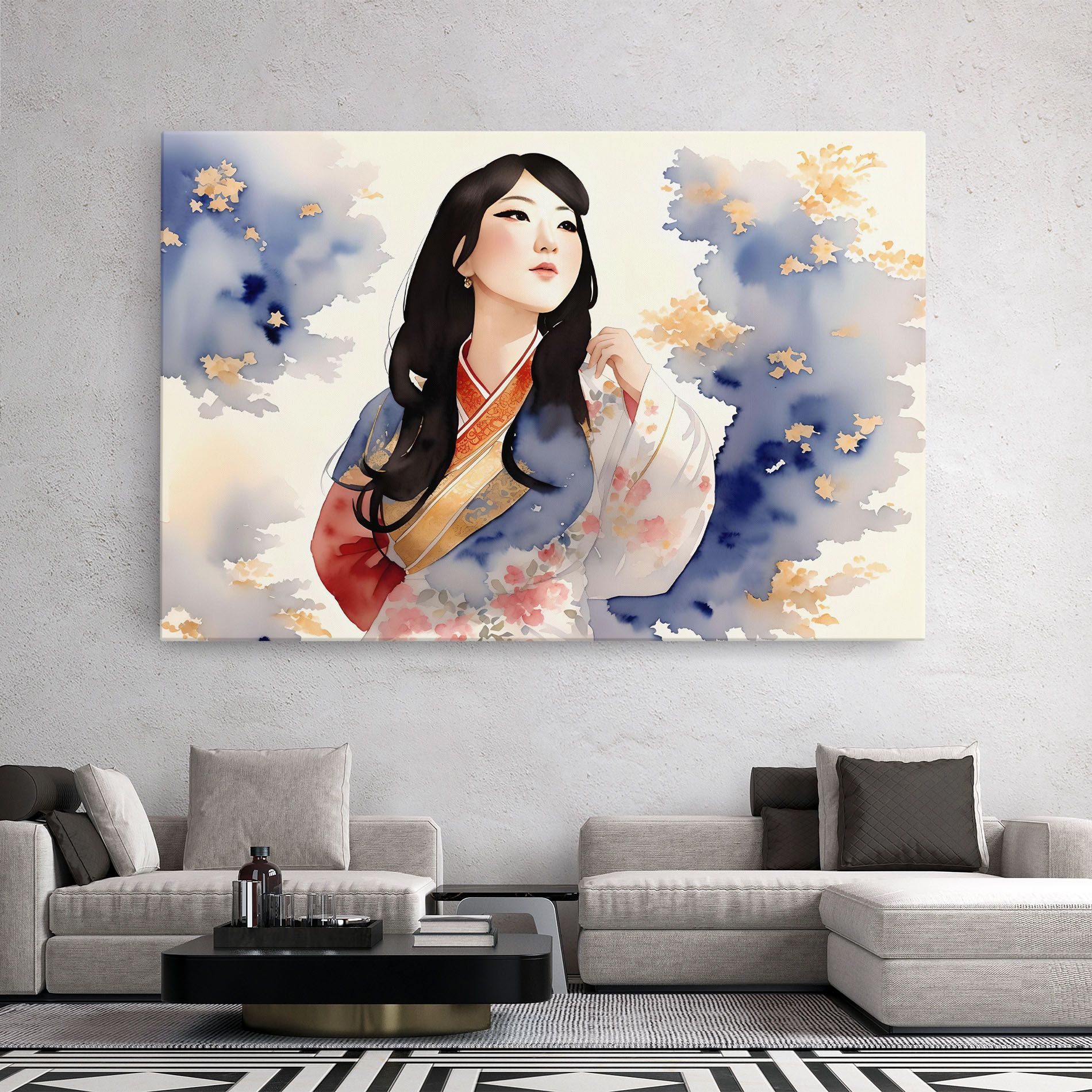 Asian Woman Dancing mockup 2