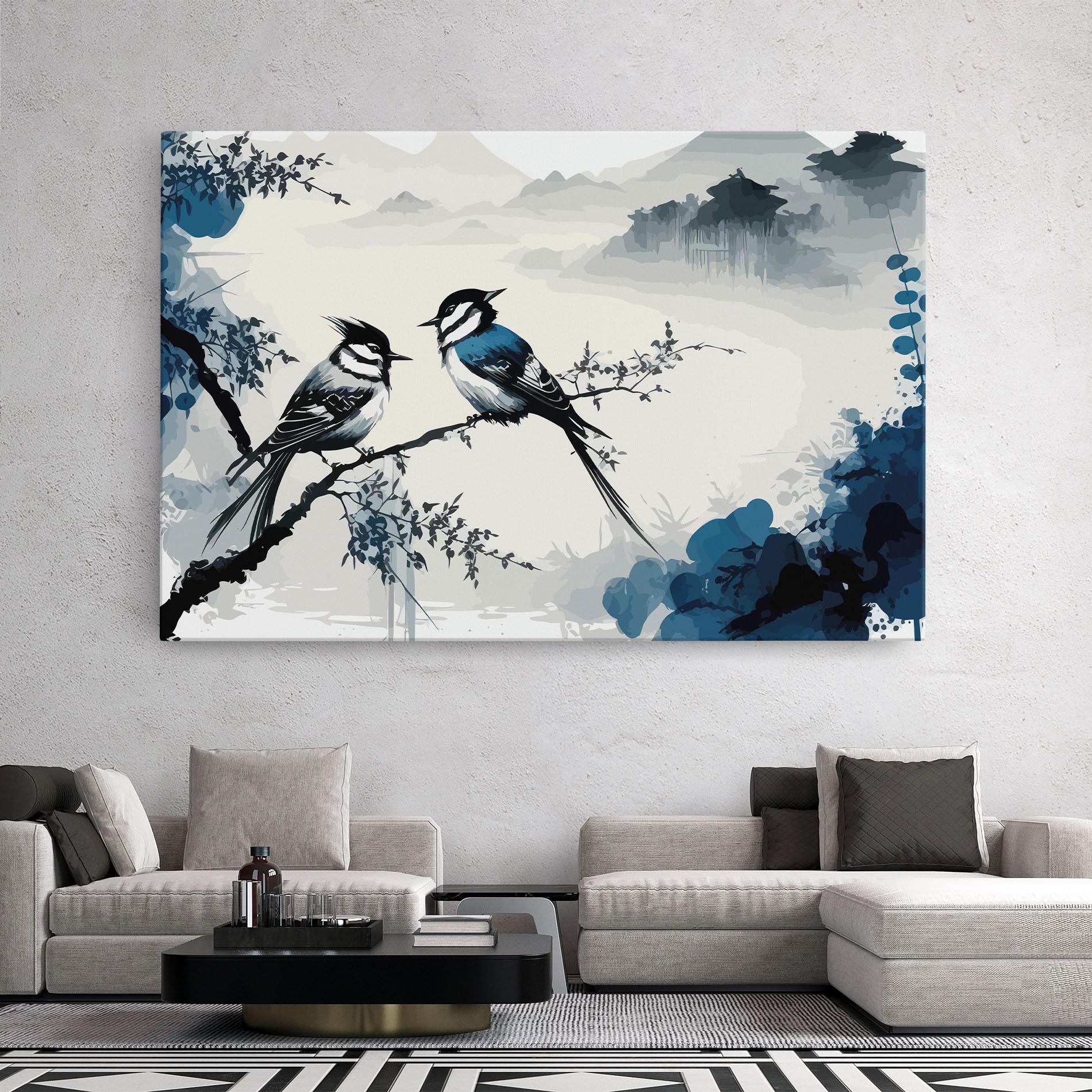 Leinwandbild Asiatic Blue Bird mockup 2