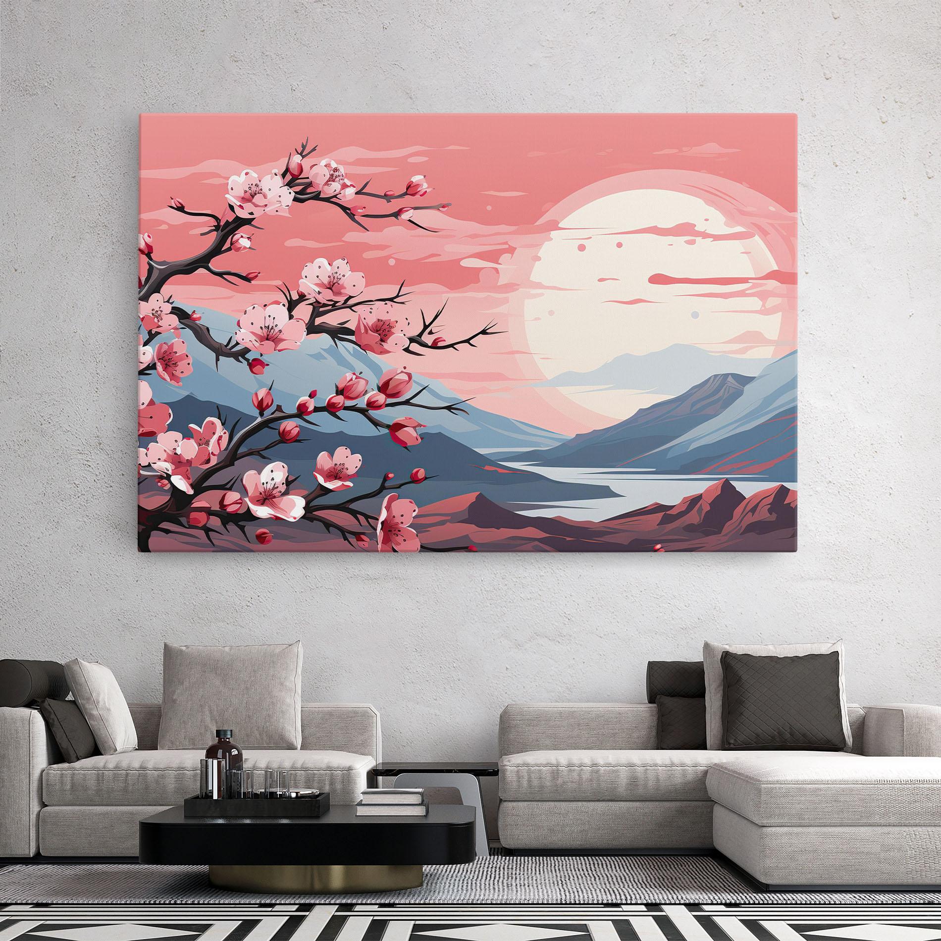 Leinwandbild Chinese Cherry Blossoms mockup 2