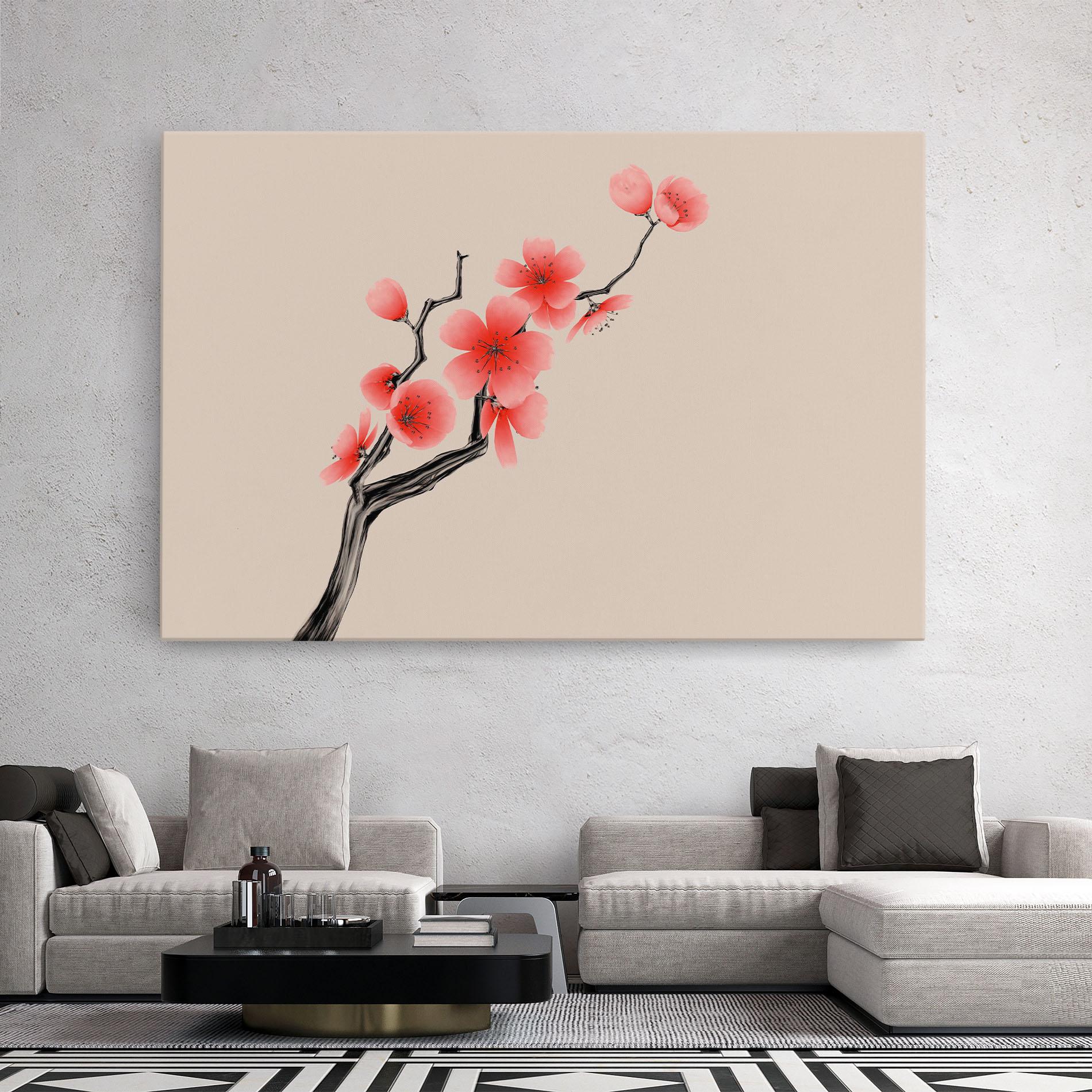 Leinwandbild Chinese Plum Blossom mockup 2