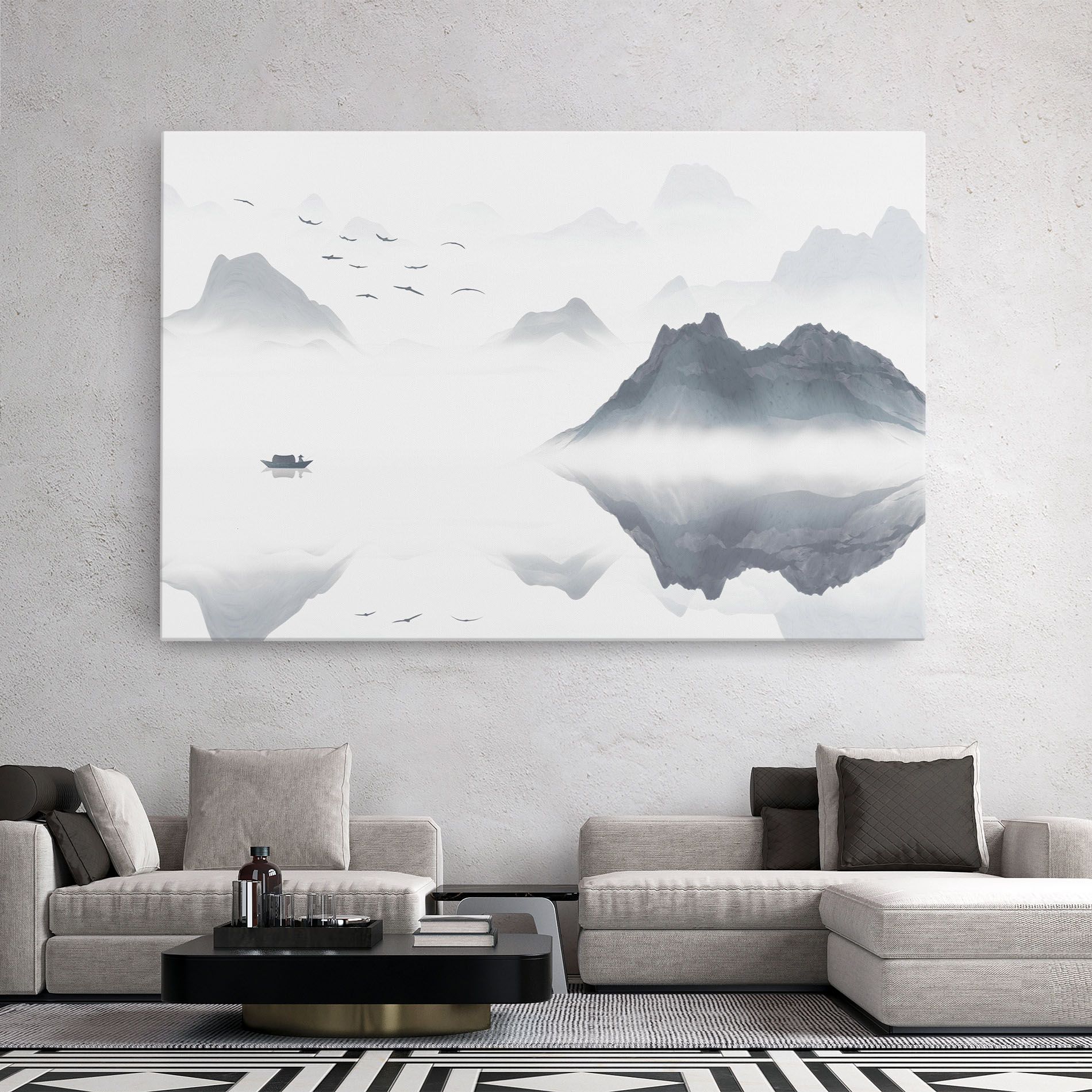 Chinese Style Mountains mockup 2