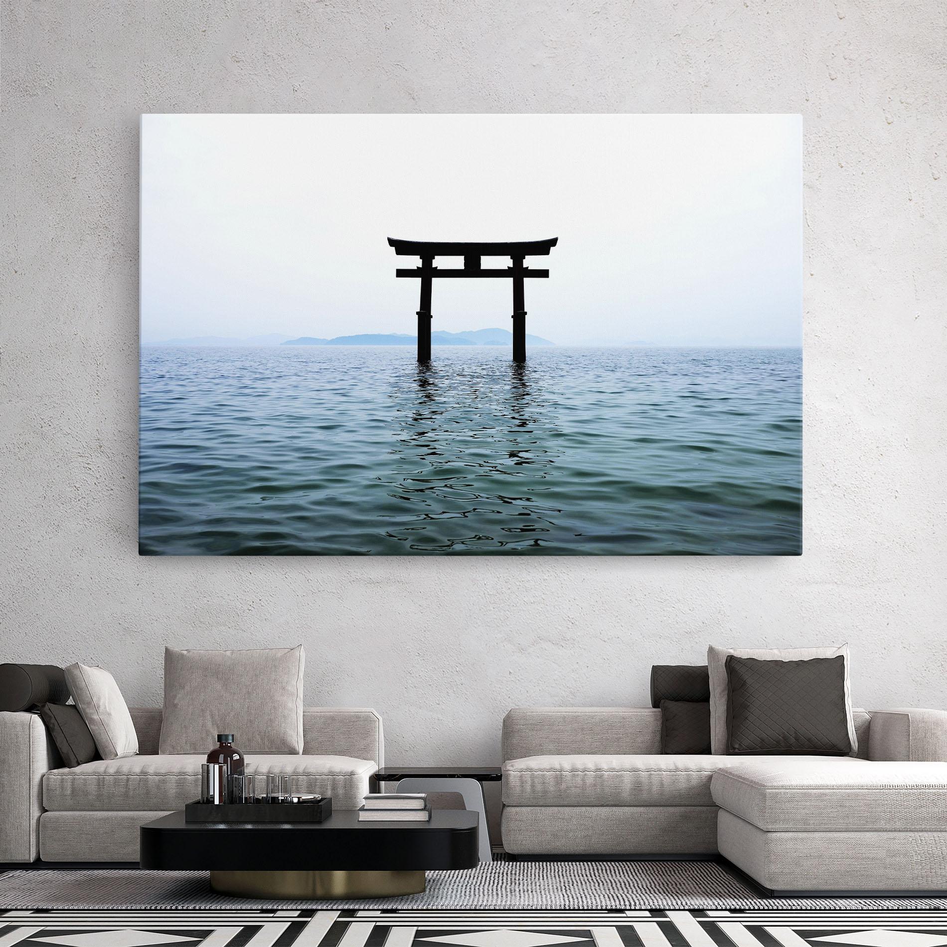 Leinwandbild Japan Lake Gate mockup 2