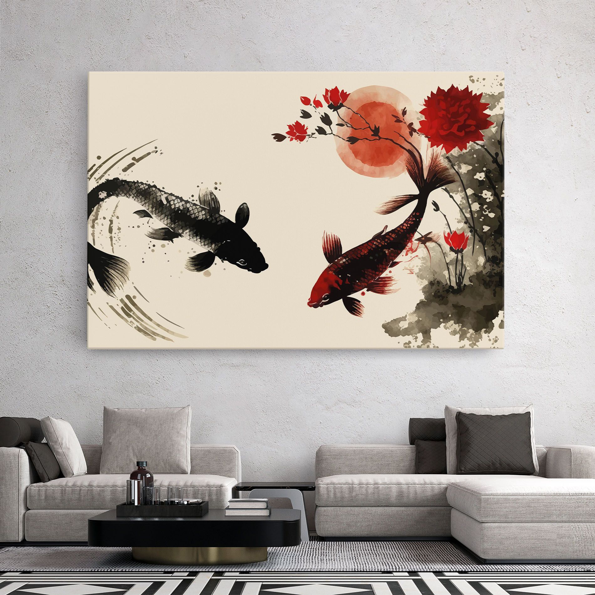 Sunset Red Flower mockup 2