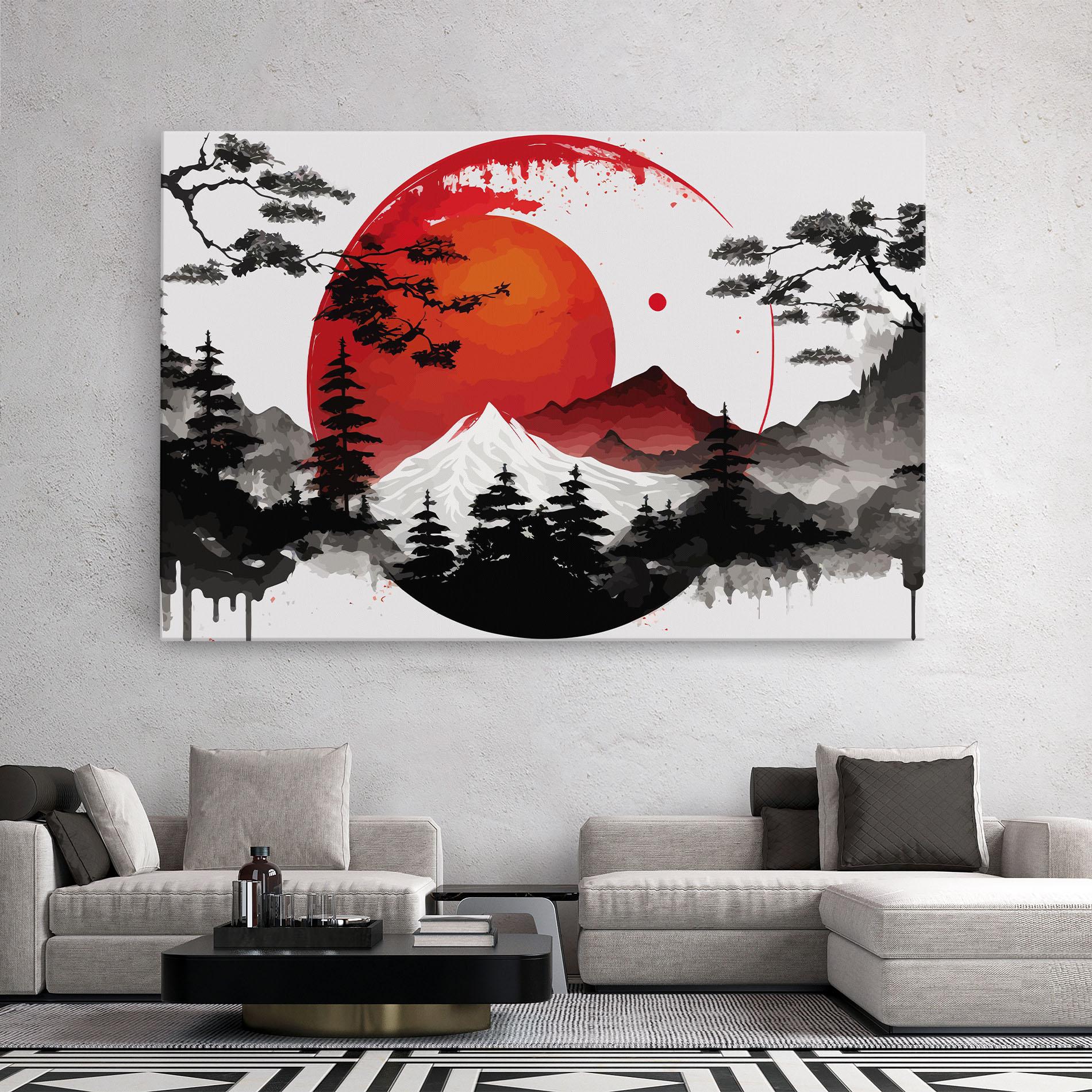 Leinwandbild Yin Yang Mountain mockup 2