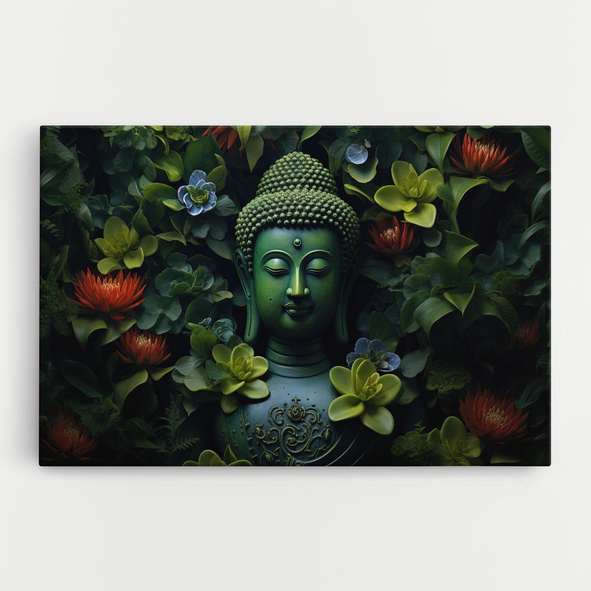 Leinwandbild Blue Light Buddha mockup 0
