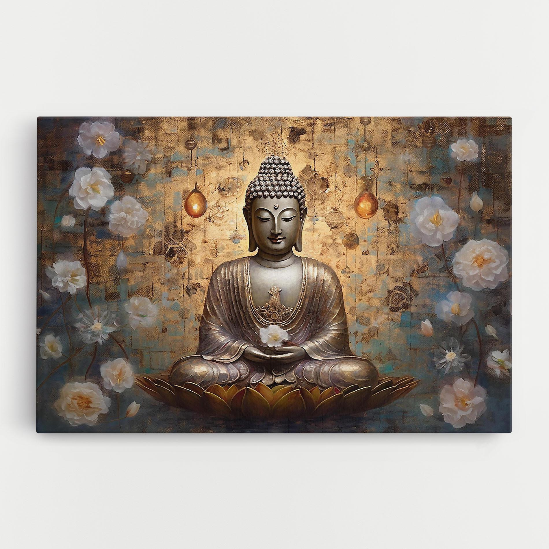 Leinwandbild Buddha Meditation Art mockup 0