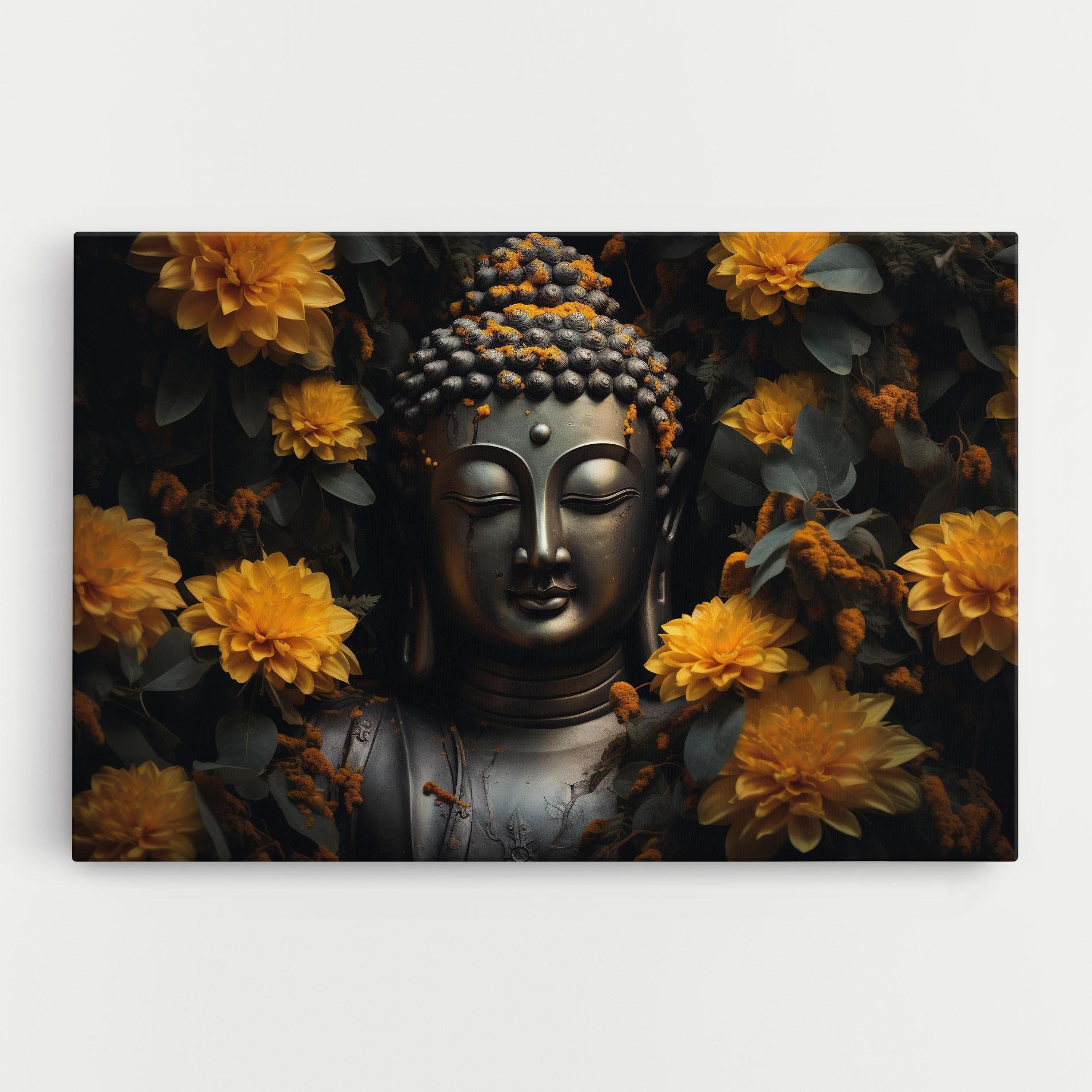 Leinwandbild Buddha Peace Statue mockup 0