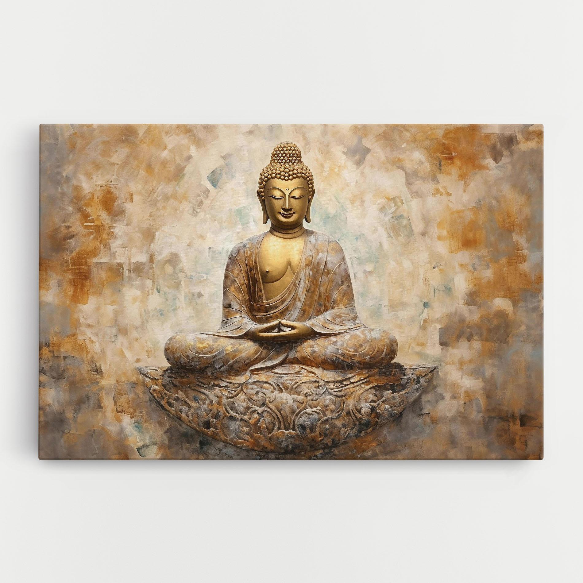 Leinwandbild Cream Buddha Art mockup 0