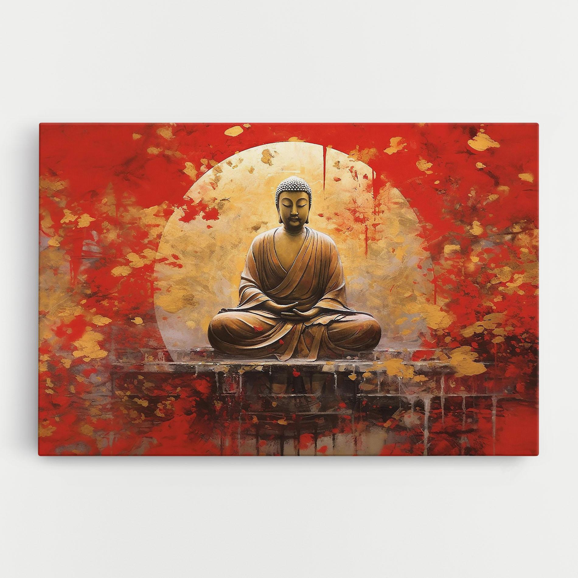 Leinwandbild Gold Circle Buddha mockup 0