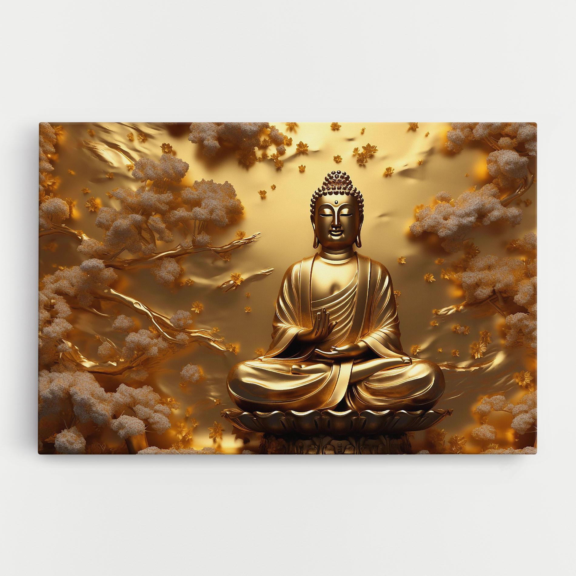 Leinwandbild Strong Gold Buddha mockup 0