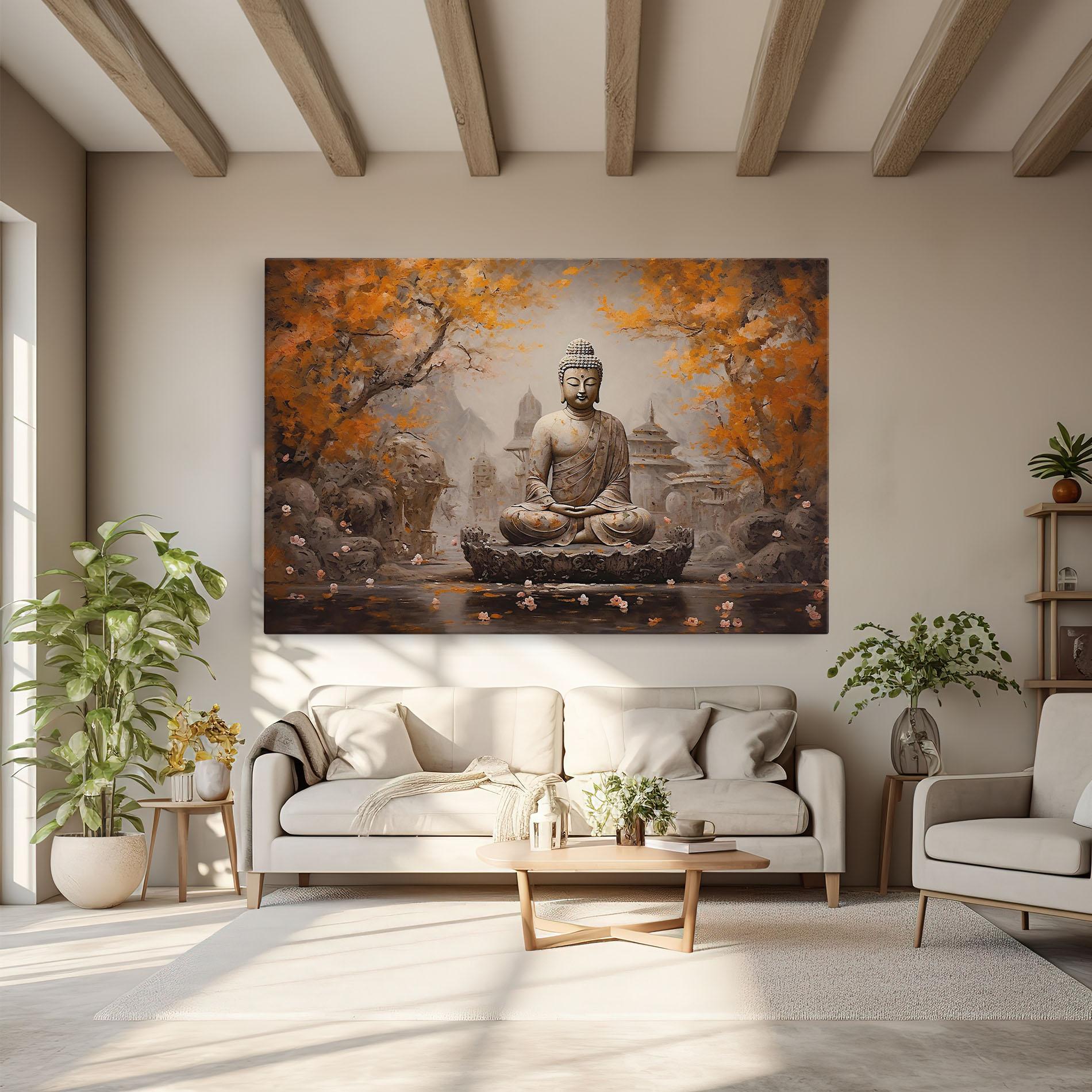 Leinwandbild Beautiful Buddha Art mockup 6