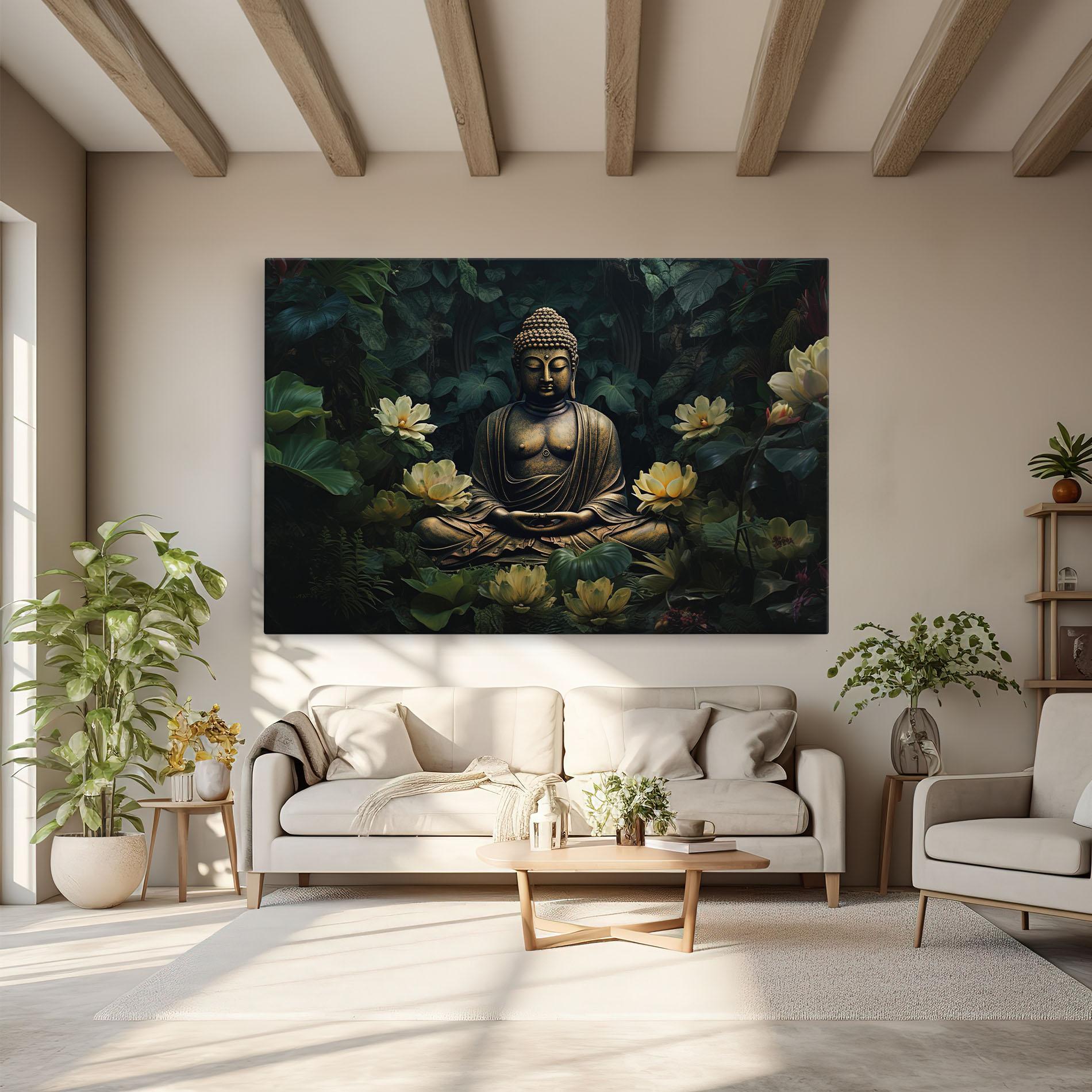 Leinwandbild Calm Buddha Art mockup 6