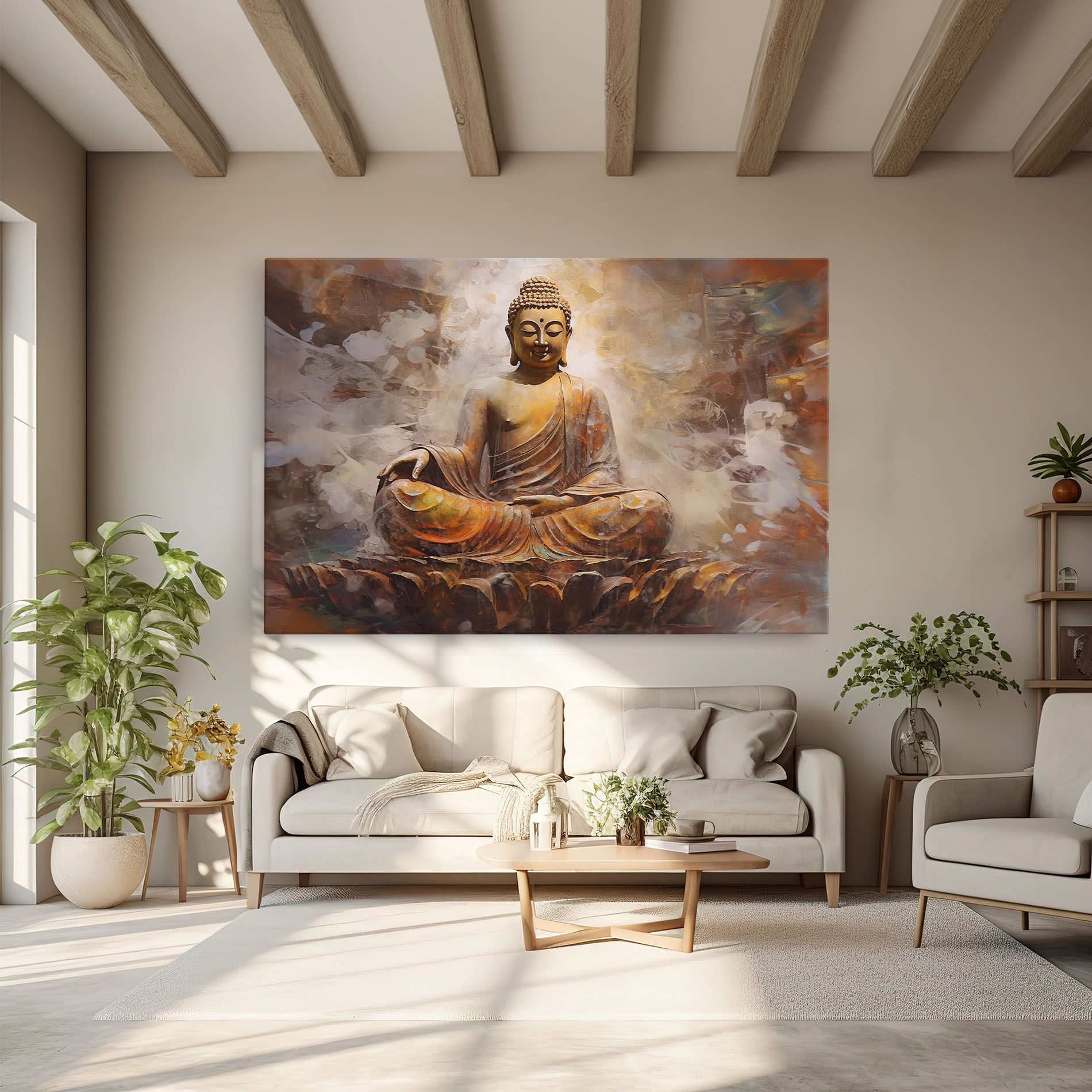 Cream Orange Buddha mockup 6