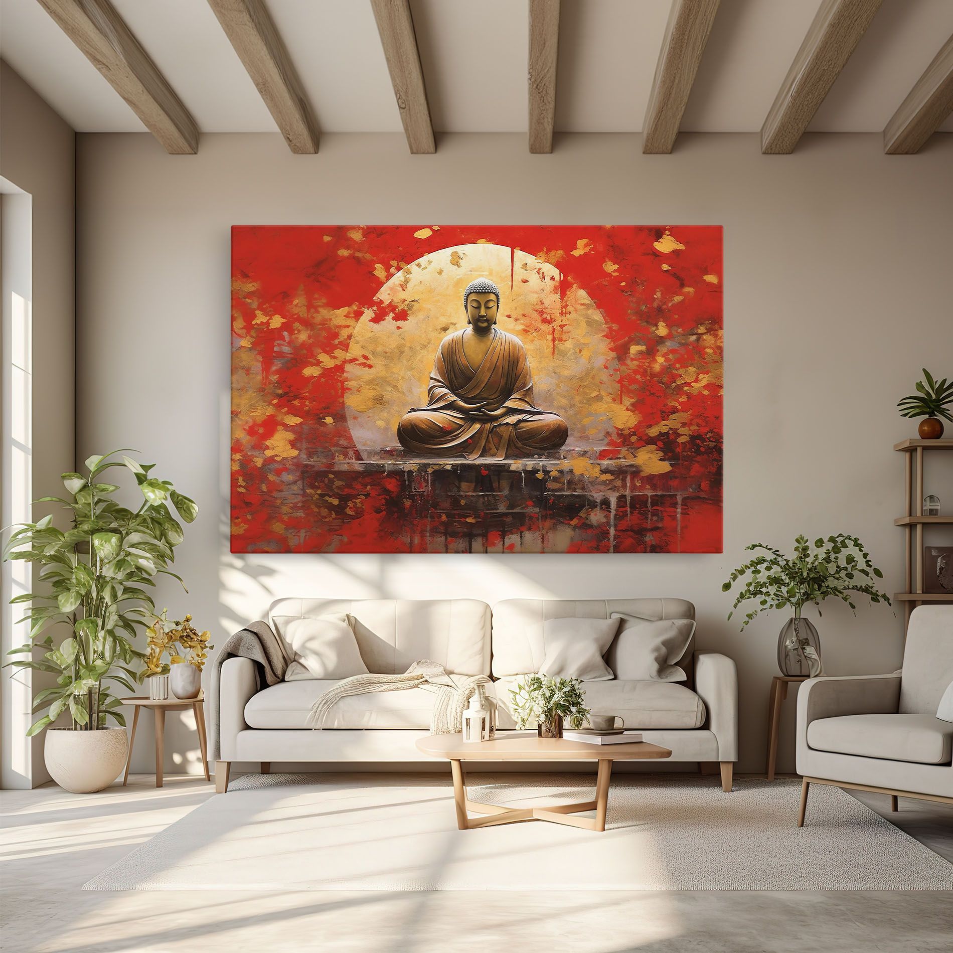 Gold Circle Buddha mockup 6