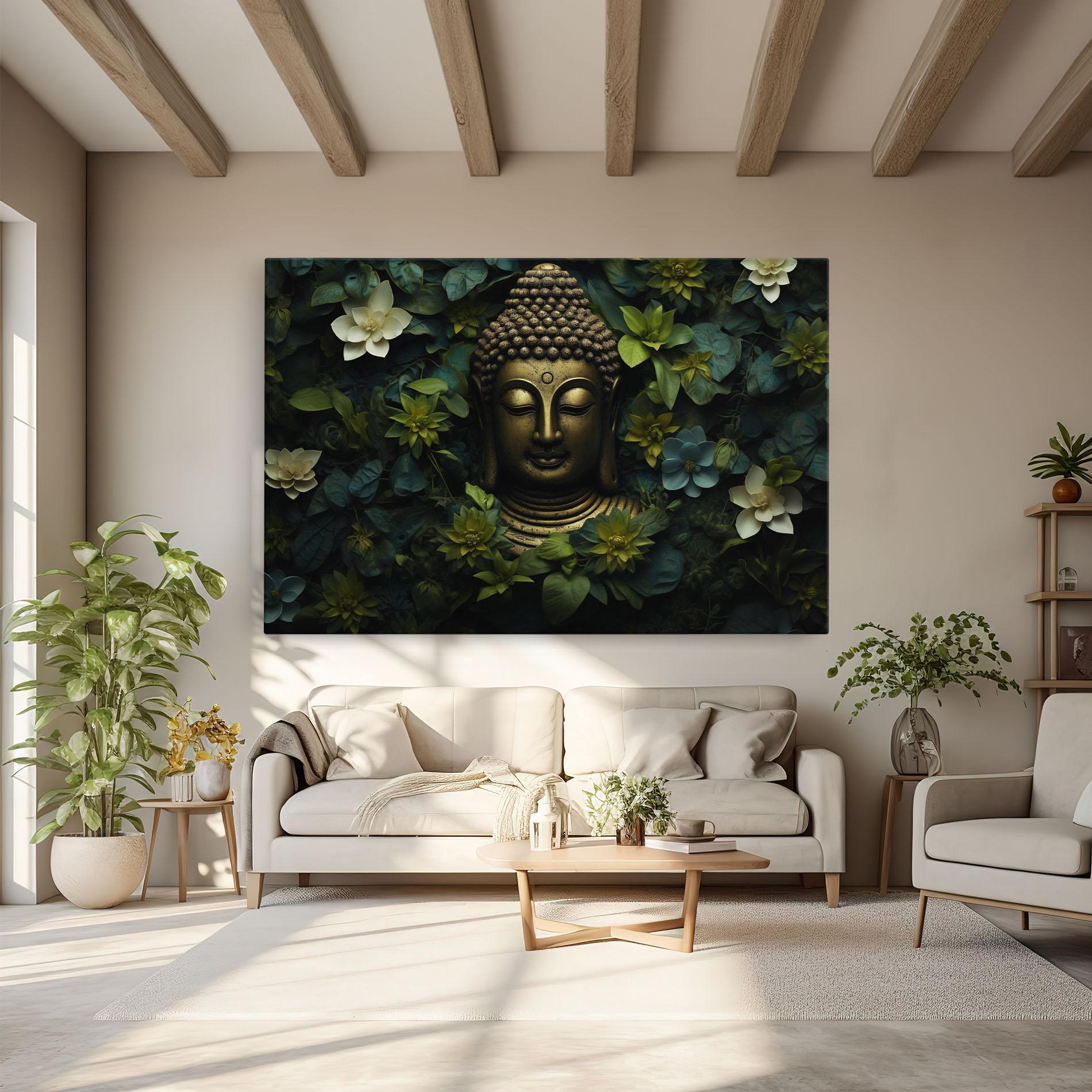 Leinwandbild Lotus Flower Buddha mockup 6