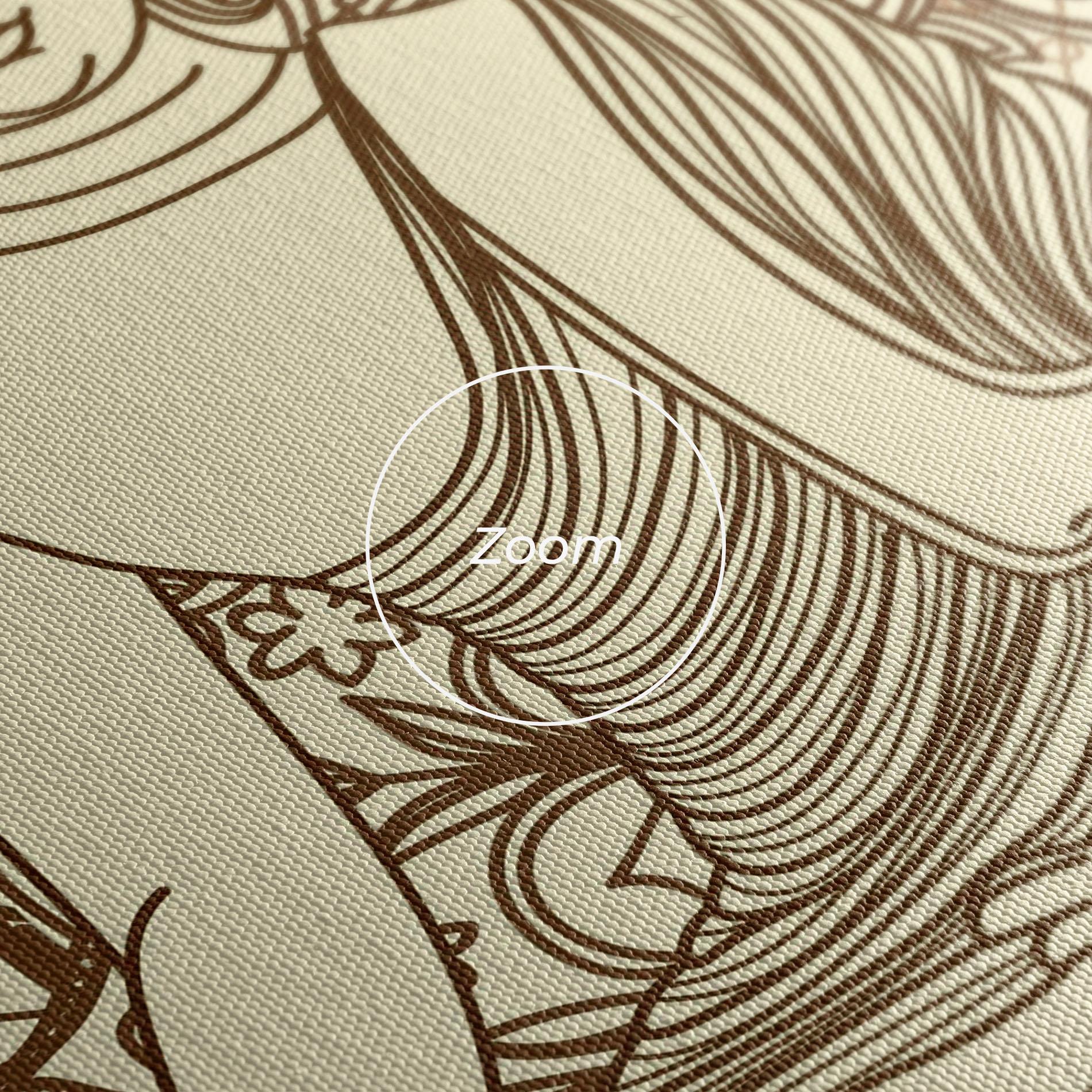 Leinwandbild Brown Line Buddha mockup 3