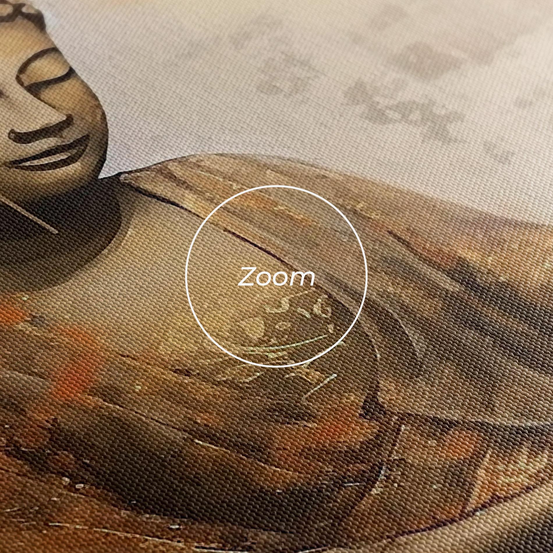 Leinwandbild Buddha Cream Blue mockup 3