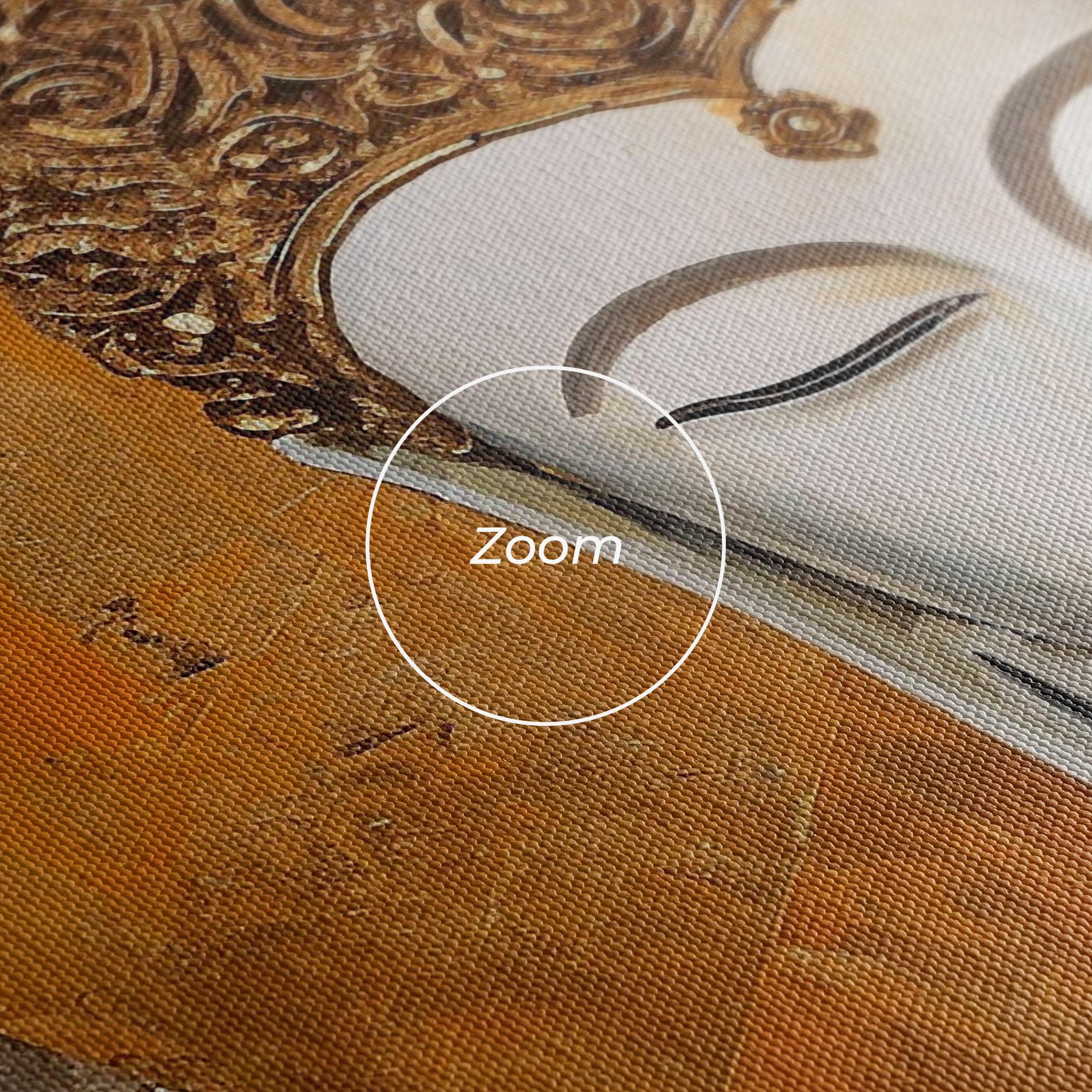 Leinwandbild Cream Circle Buddha mockup 3