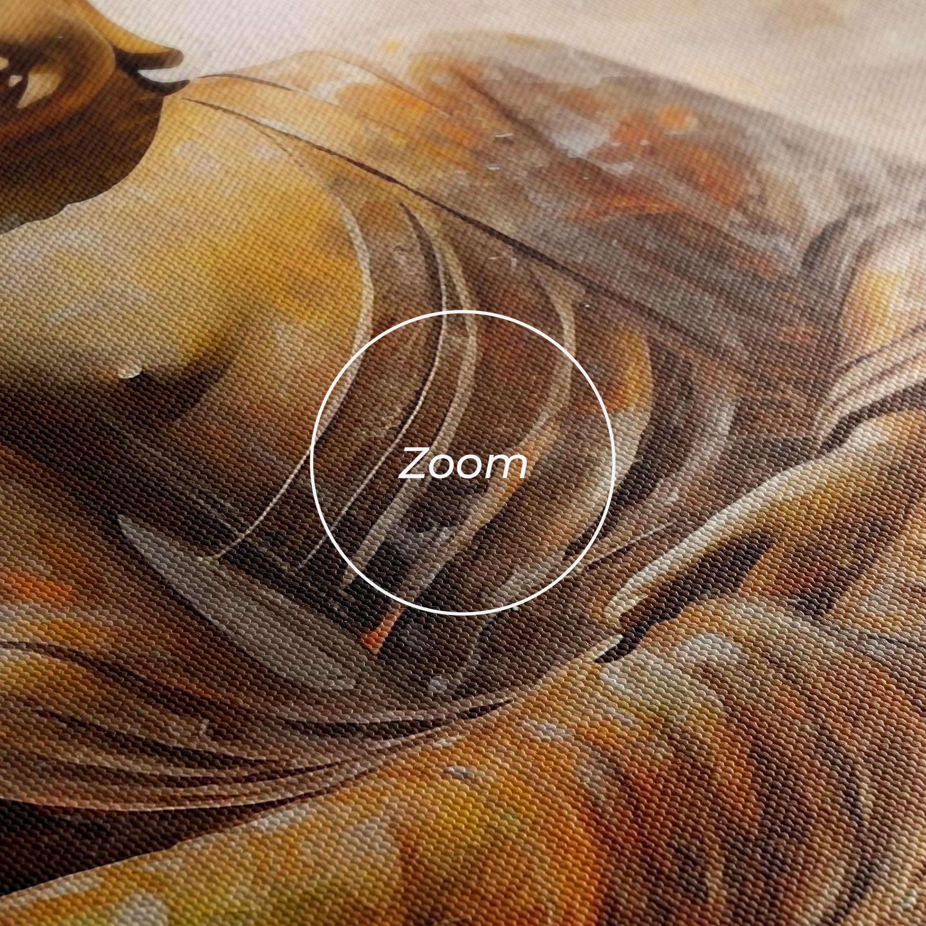 Leinwandbild Cream Orange Buddha mockup 3