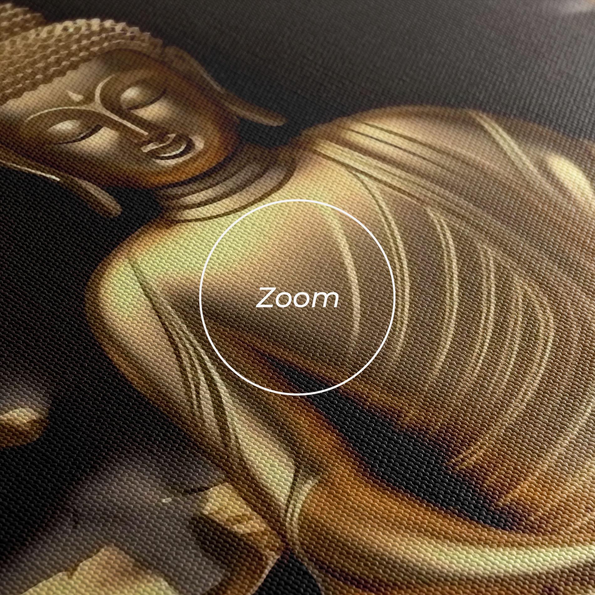 Leinwandbild Gold 3d Buddha mockup 3
