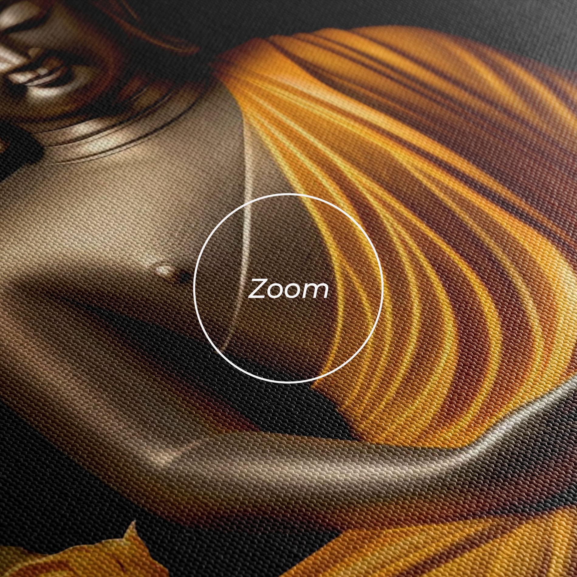 Leinwandbild Gold Buddha Flower mockup 3