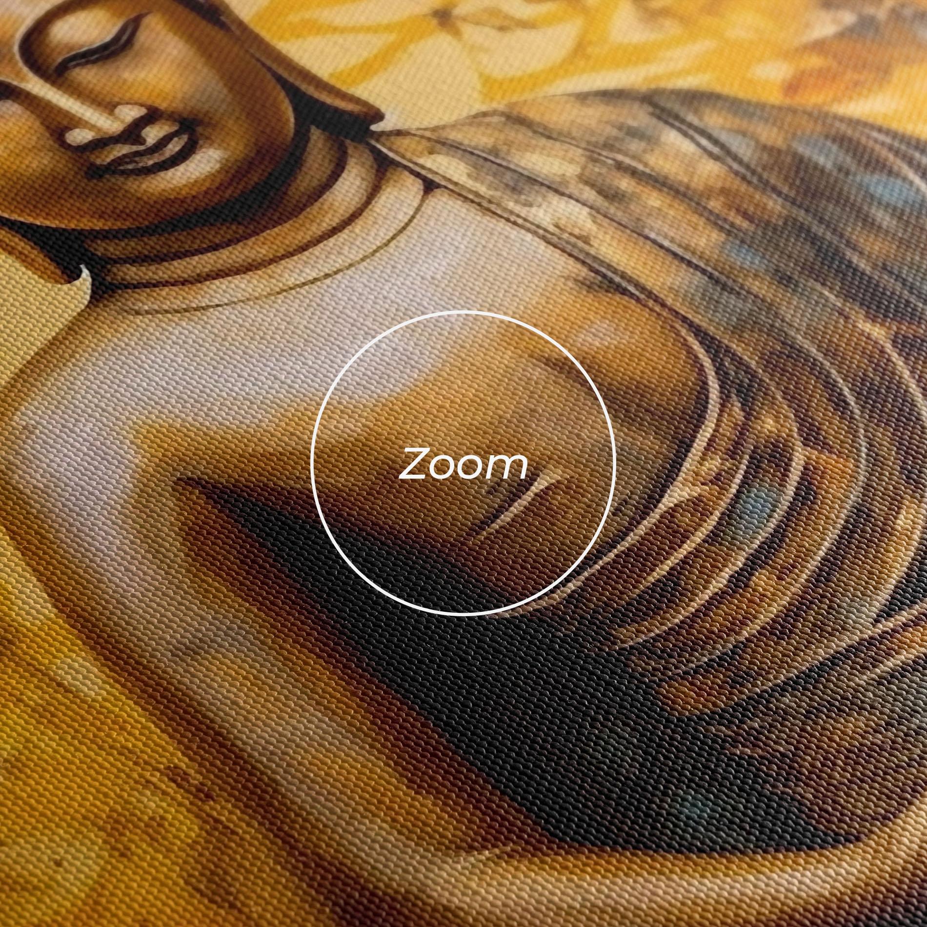 Leinwandbild Gold Grey Buddha mockup 3