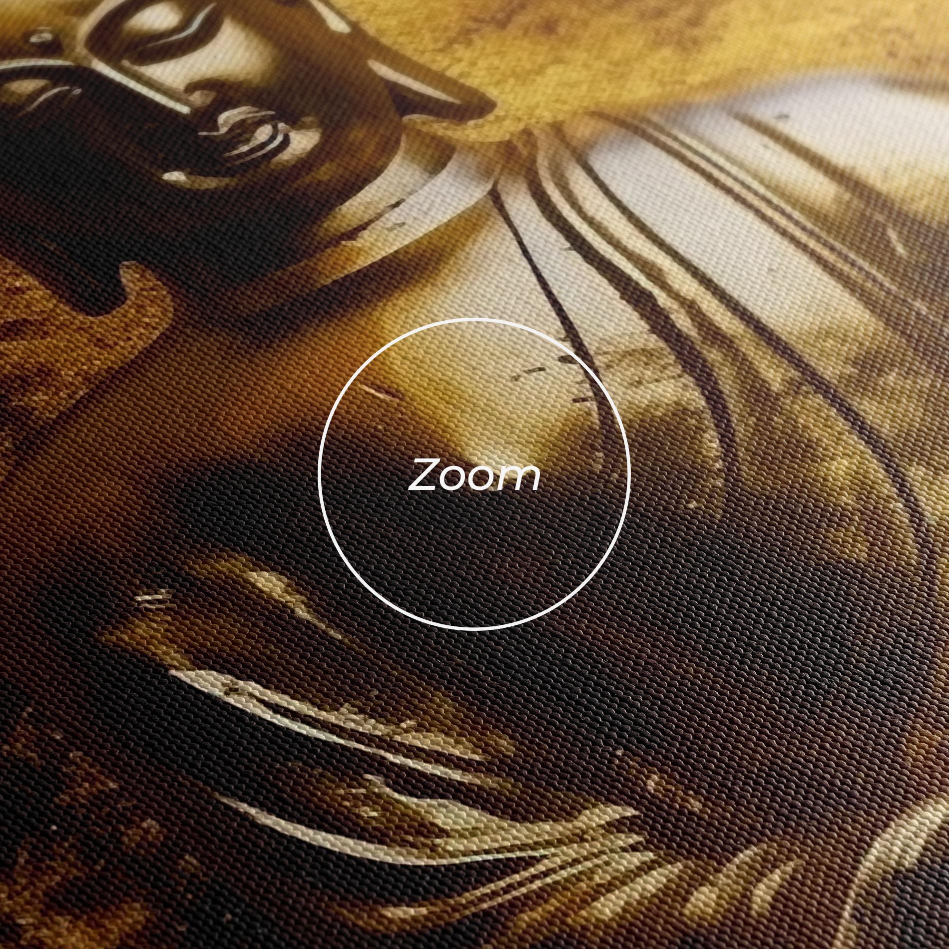 Leinwandbild Statue Gold Buddha mockup 3