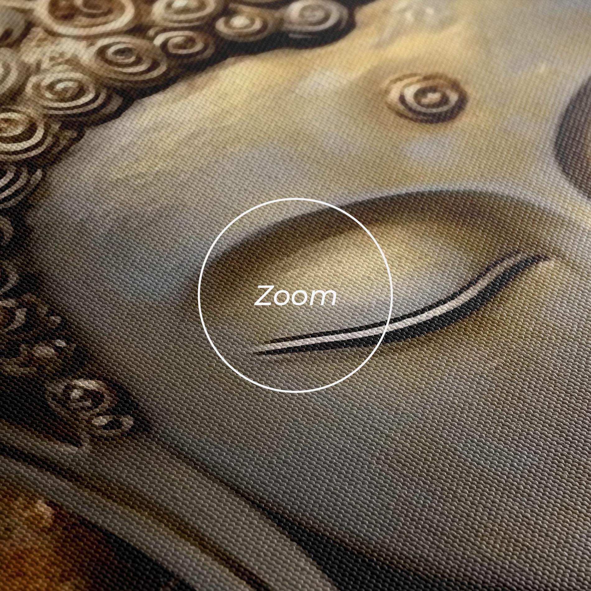 Leinwandbild White Flower Buddha Art mockup 3