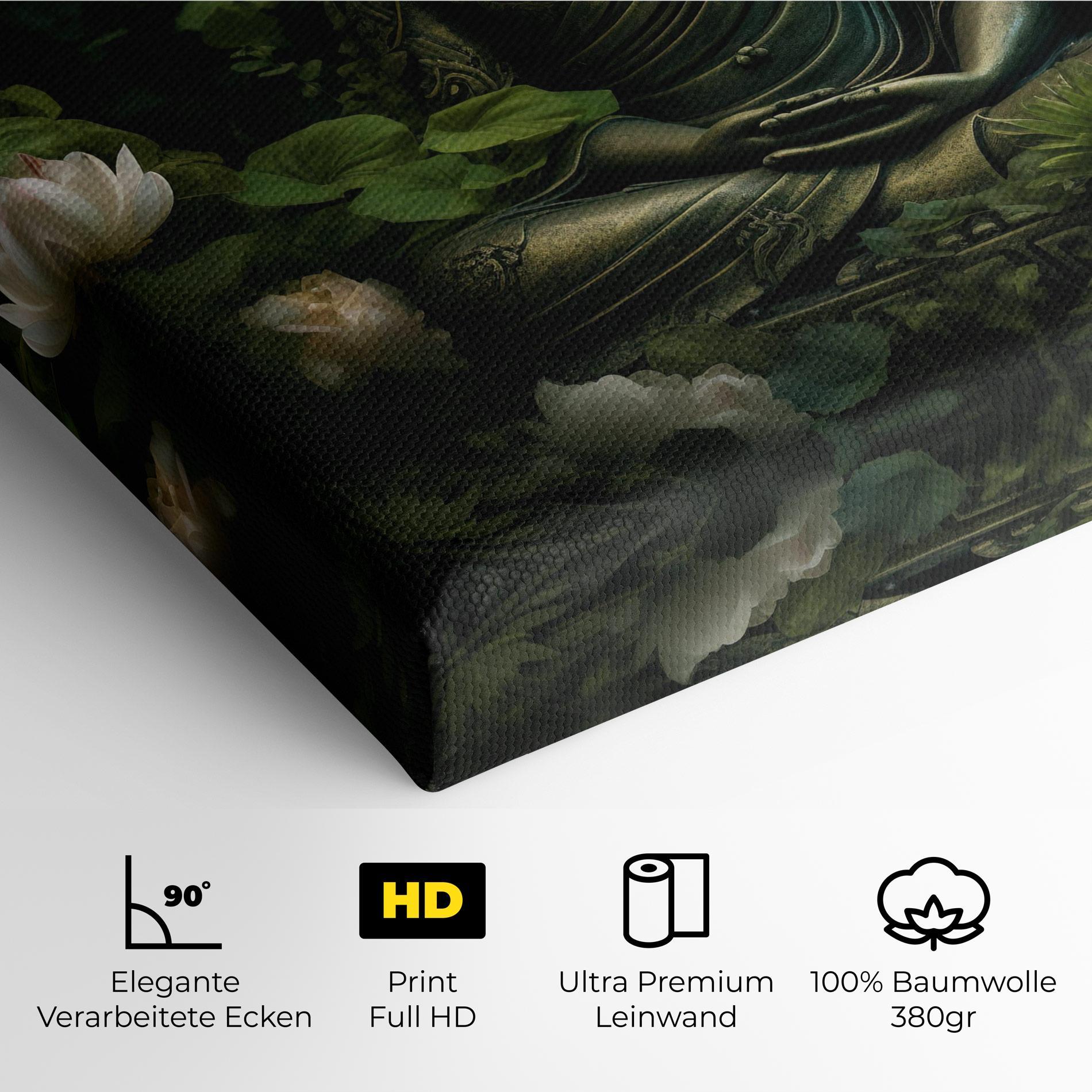 Leinwandbild Buddha Lotus Flower mockup 4