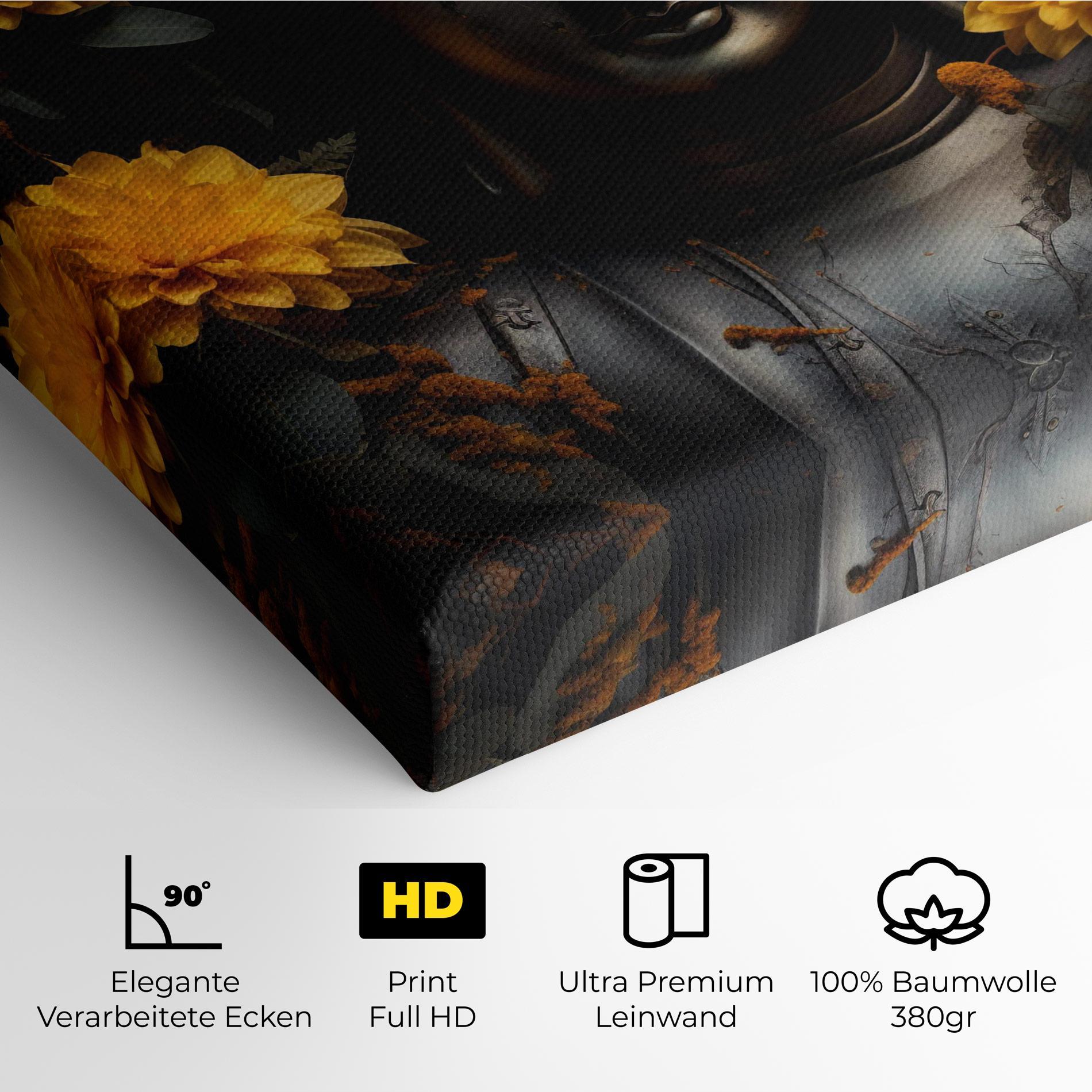 Leinwandbild Buddha Peace Statue mockup 4