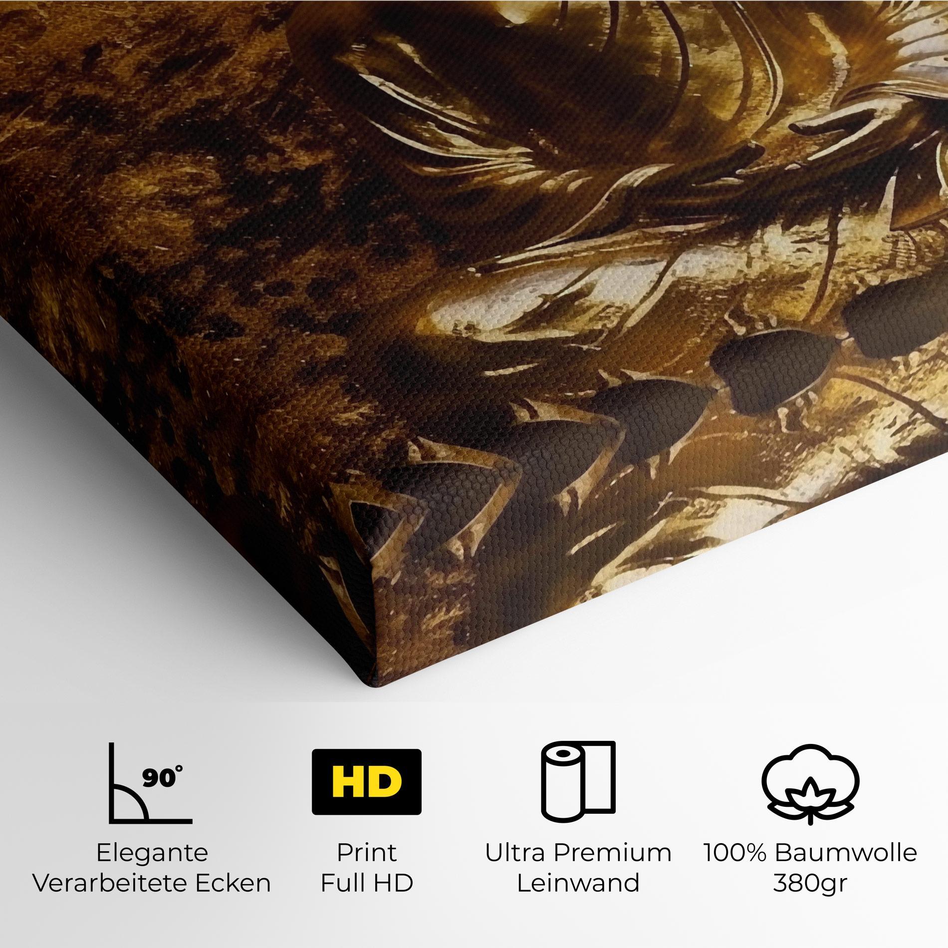 Leinwandbild Statue Gold Buddha mockup 4