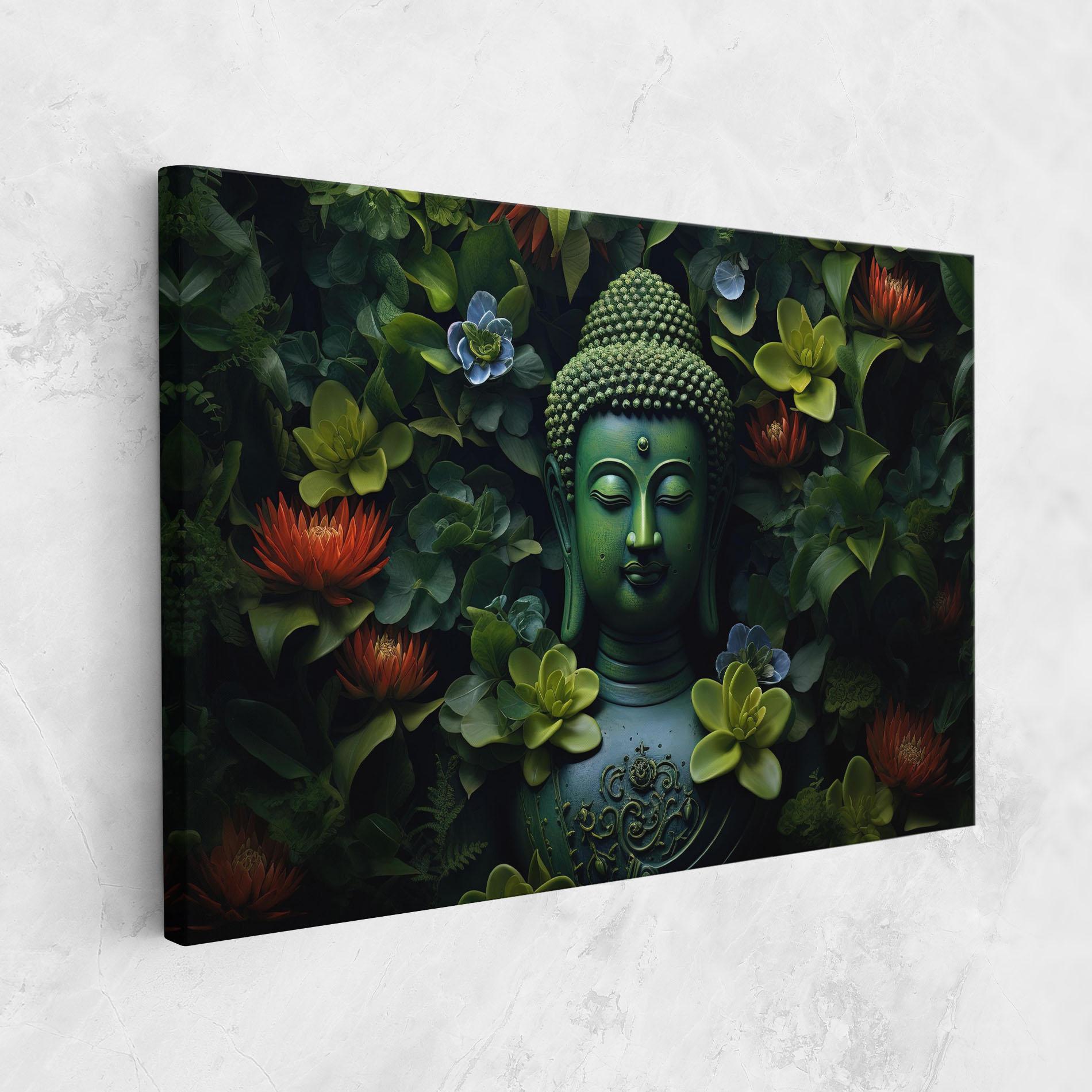 Leinwandbild Blue Light Buddha mockup 1