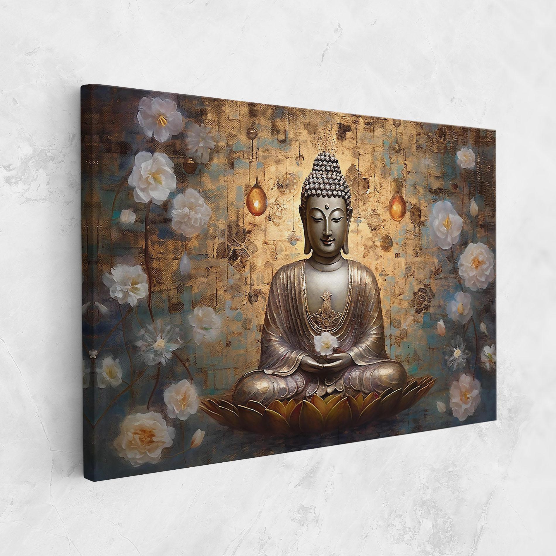 Leinwandbild Buddha Meditation Art mockup 1