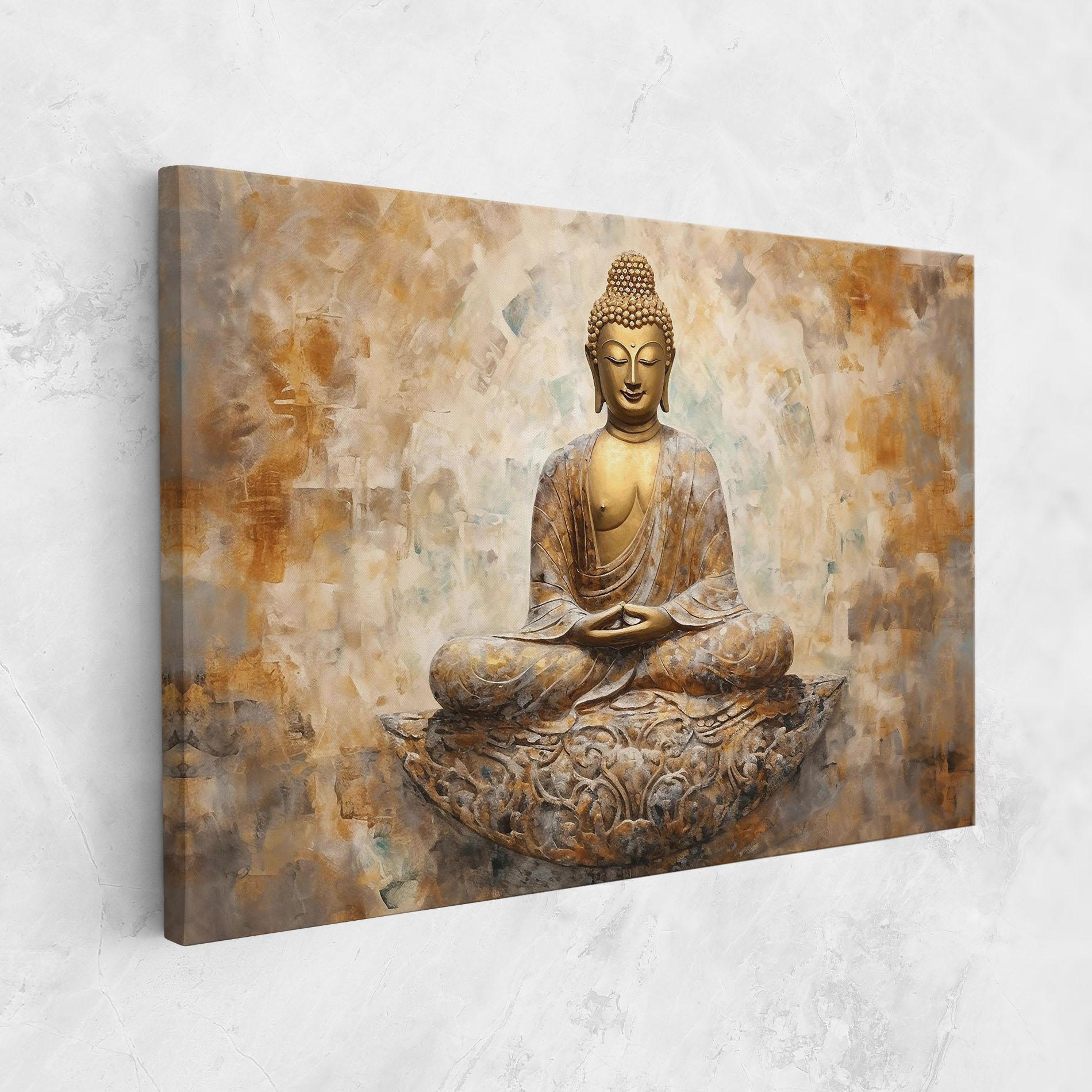 Leinwandbild Cream Buddha Art mockup 1
