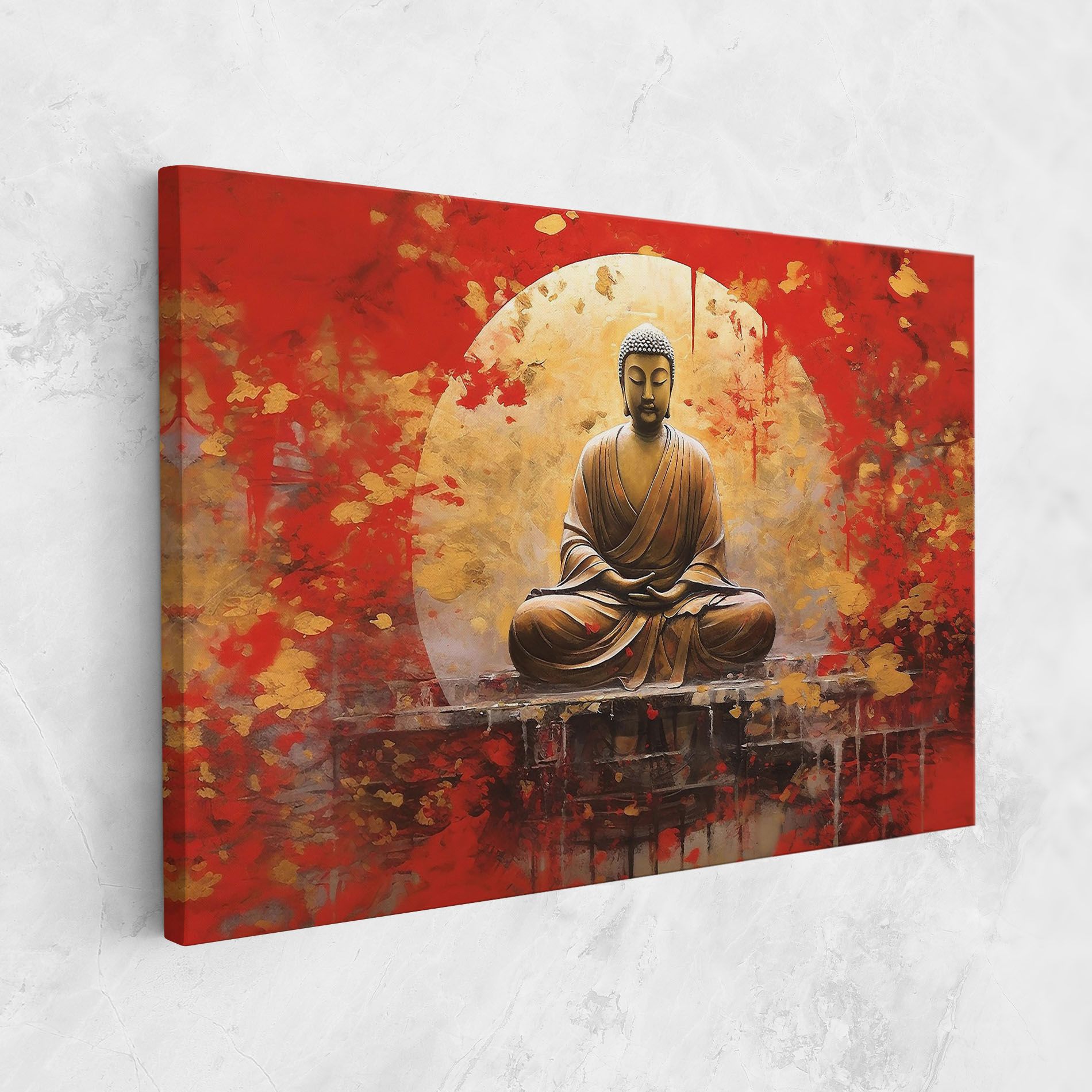 Gold Circle Buddha mockup 1