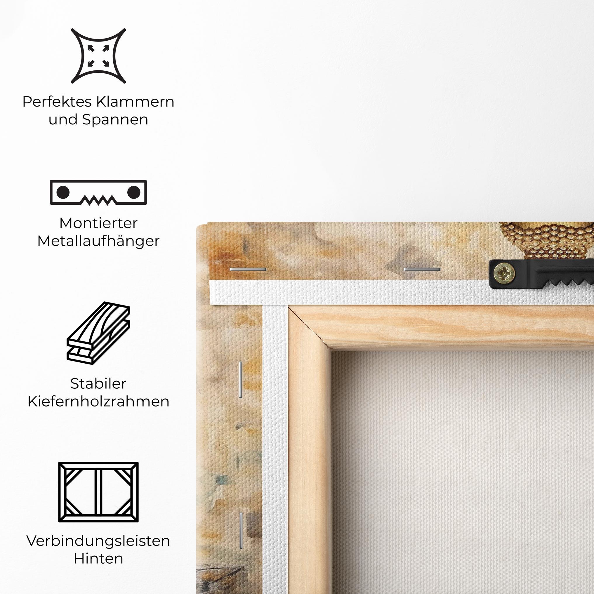 Leinwandbild Cream Buddha Art mockup 5