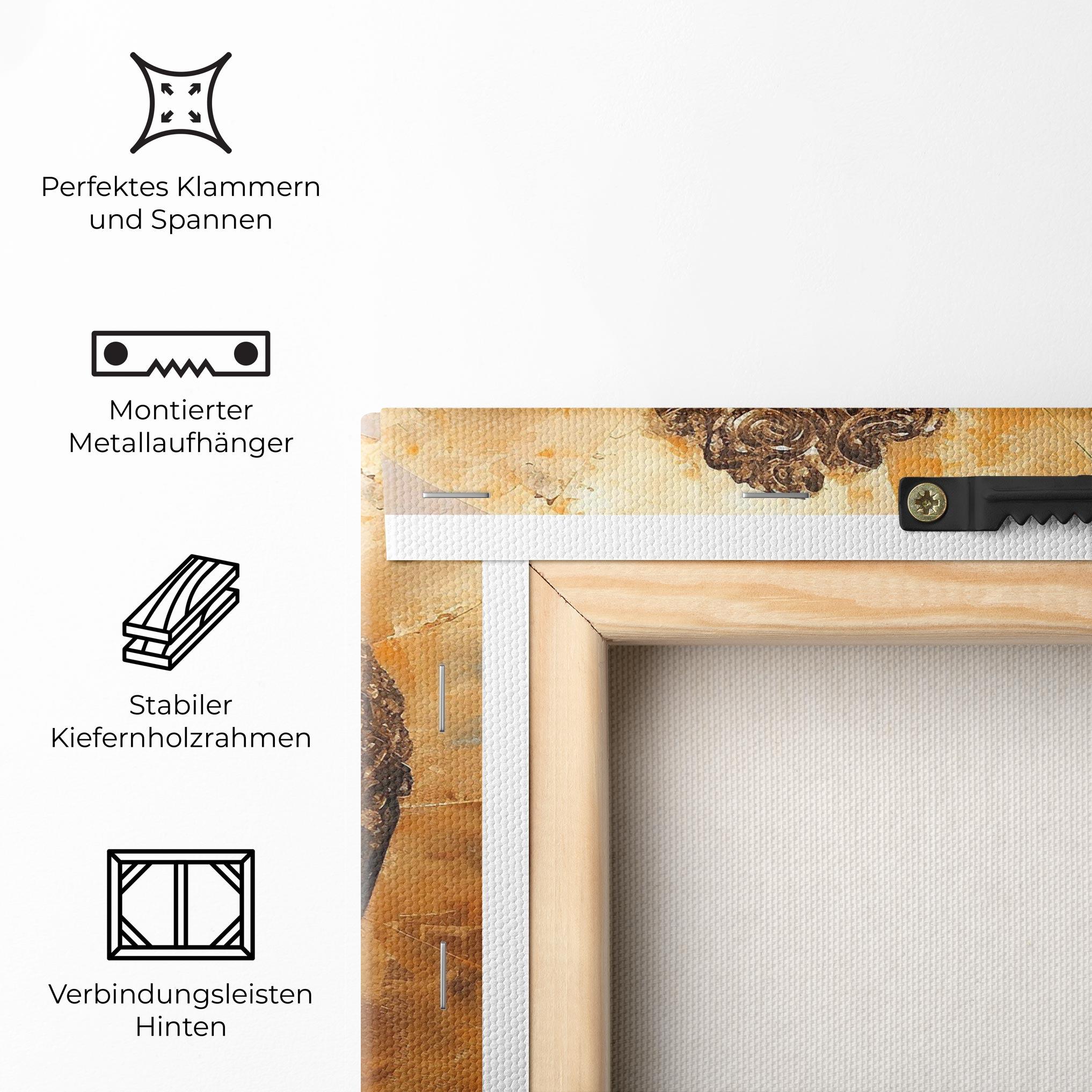 Leinwandbild Cream Circle Buddha mockup 5