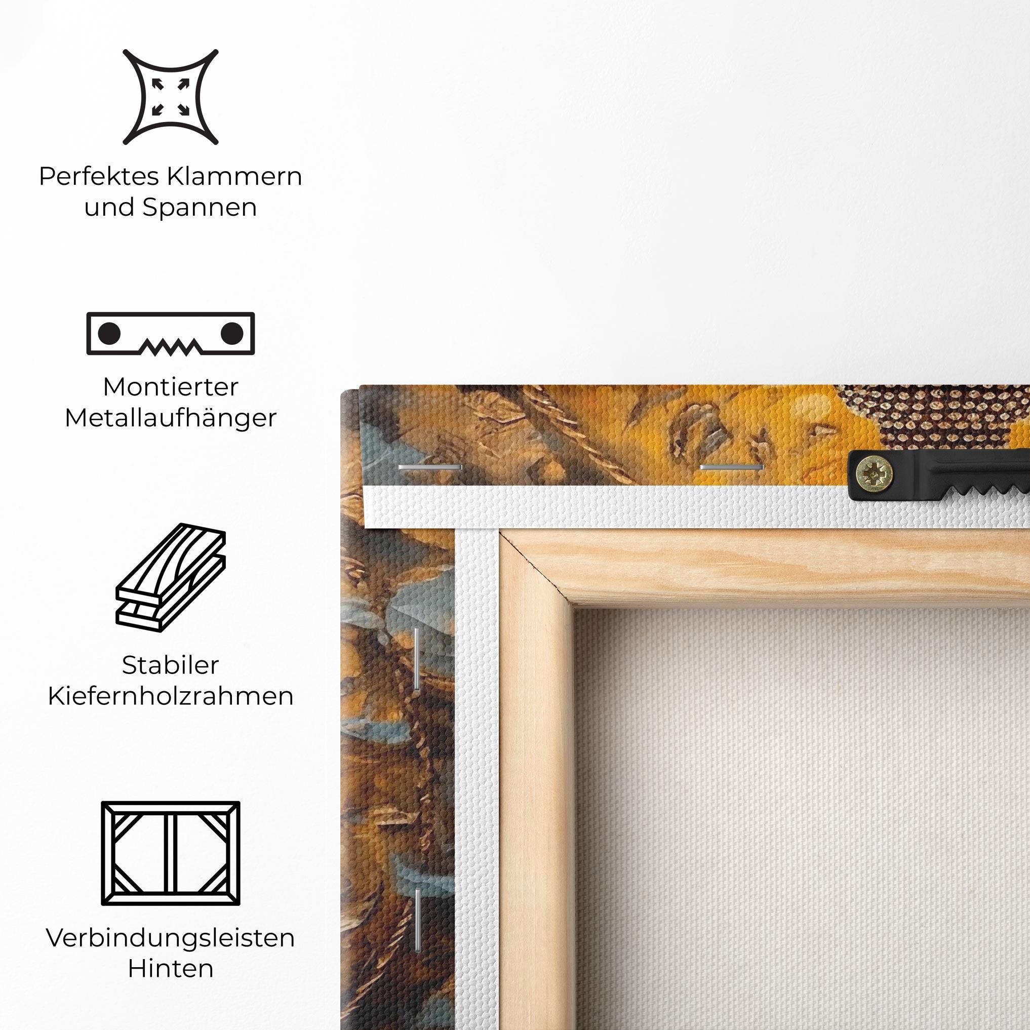 Leinwandbild Gold Grey Buddha mockup 5