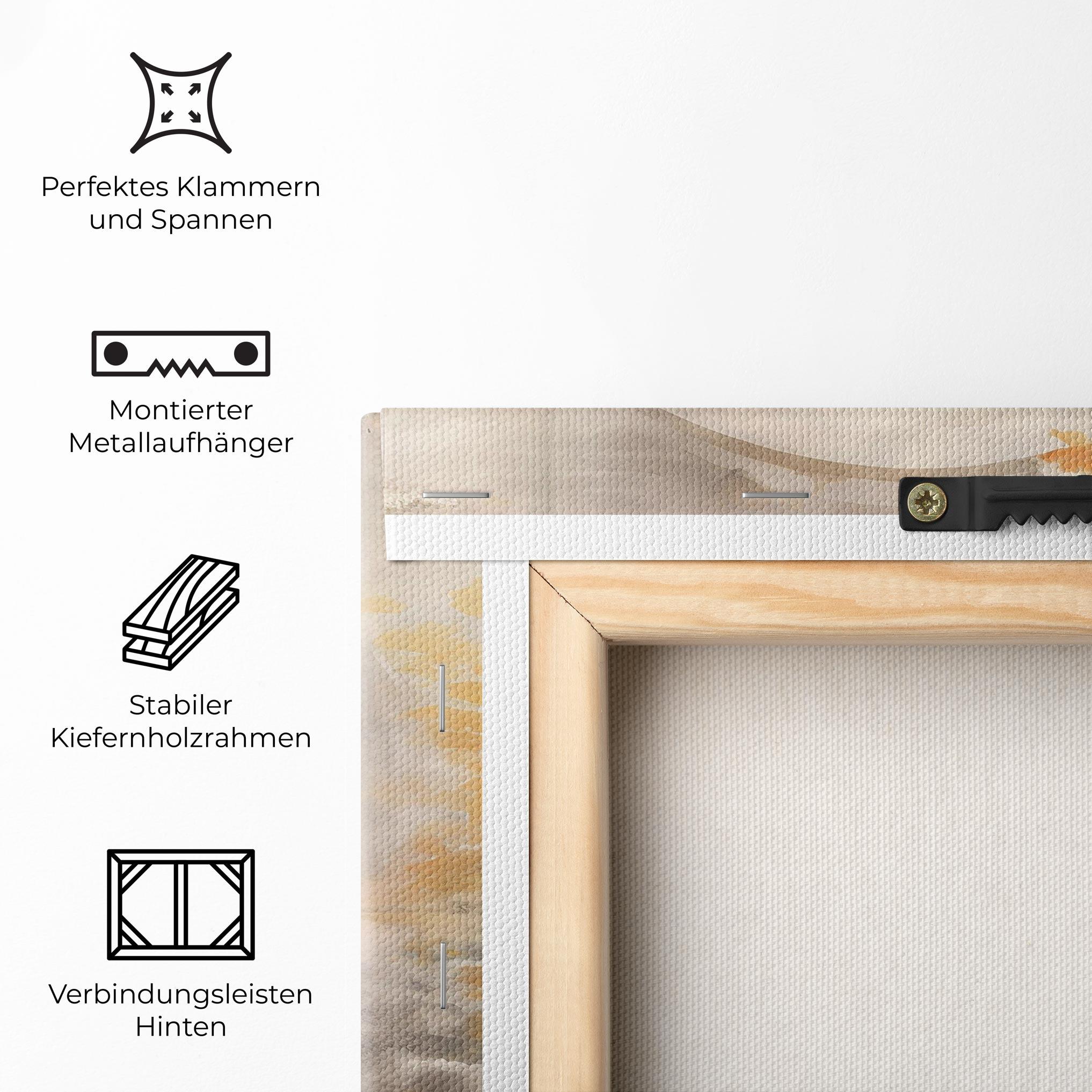 Leinwandbild Grey Gold Buddha mockup 5