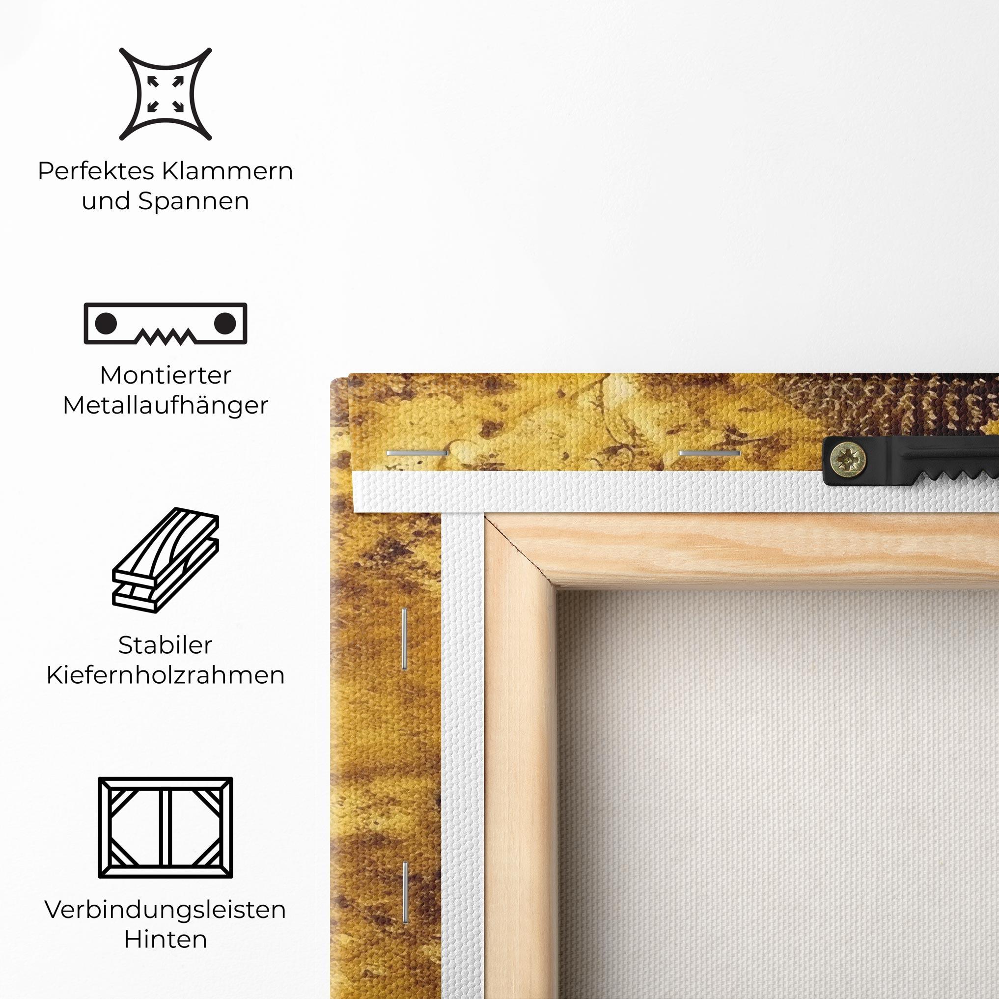 Leinwandbild Statue Gold Buddha mockup 5