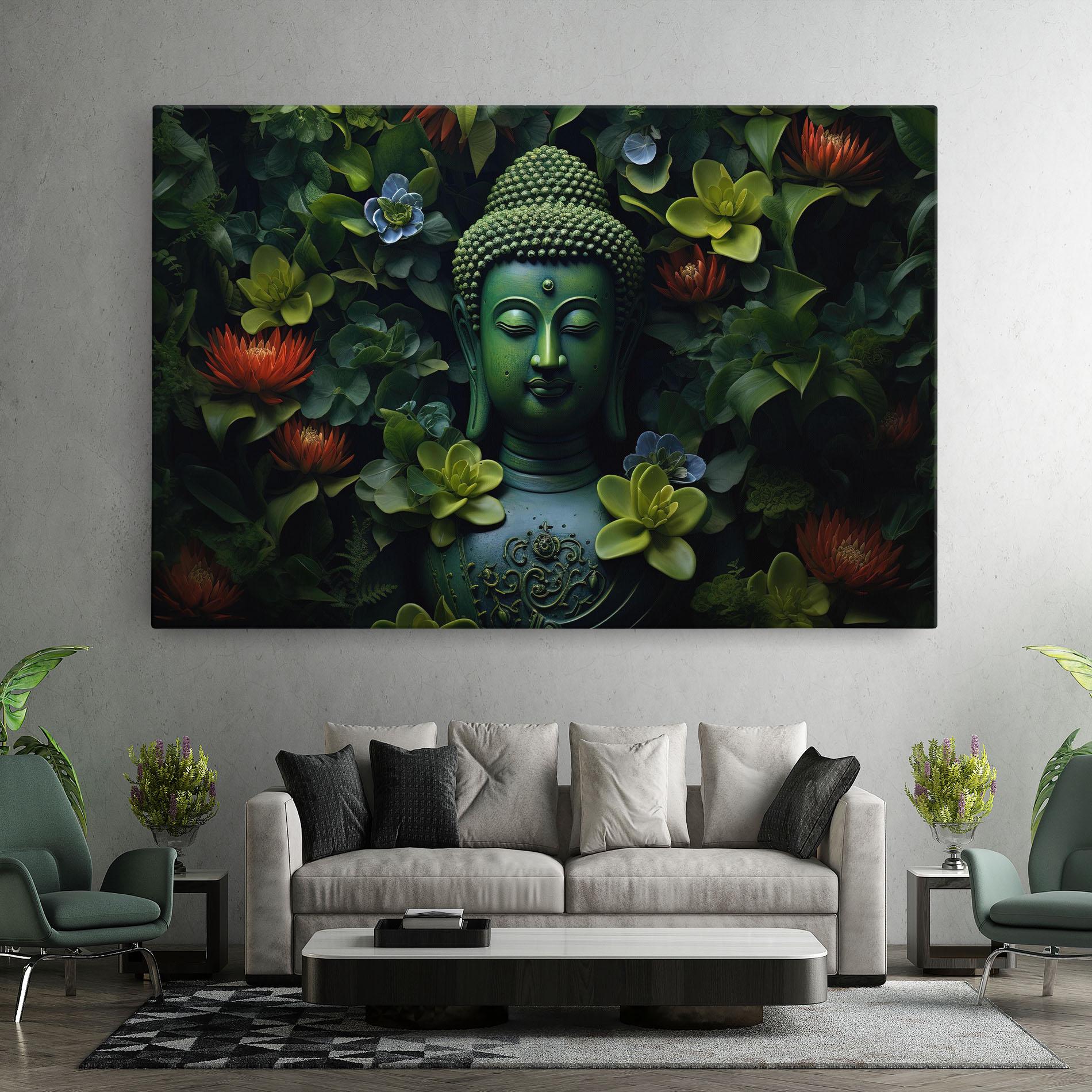 Leinwandbild Blue Light Buddha mockup 7