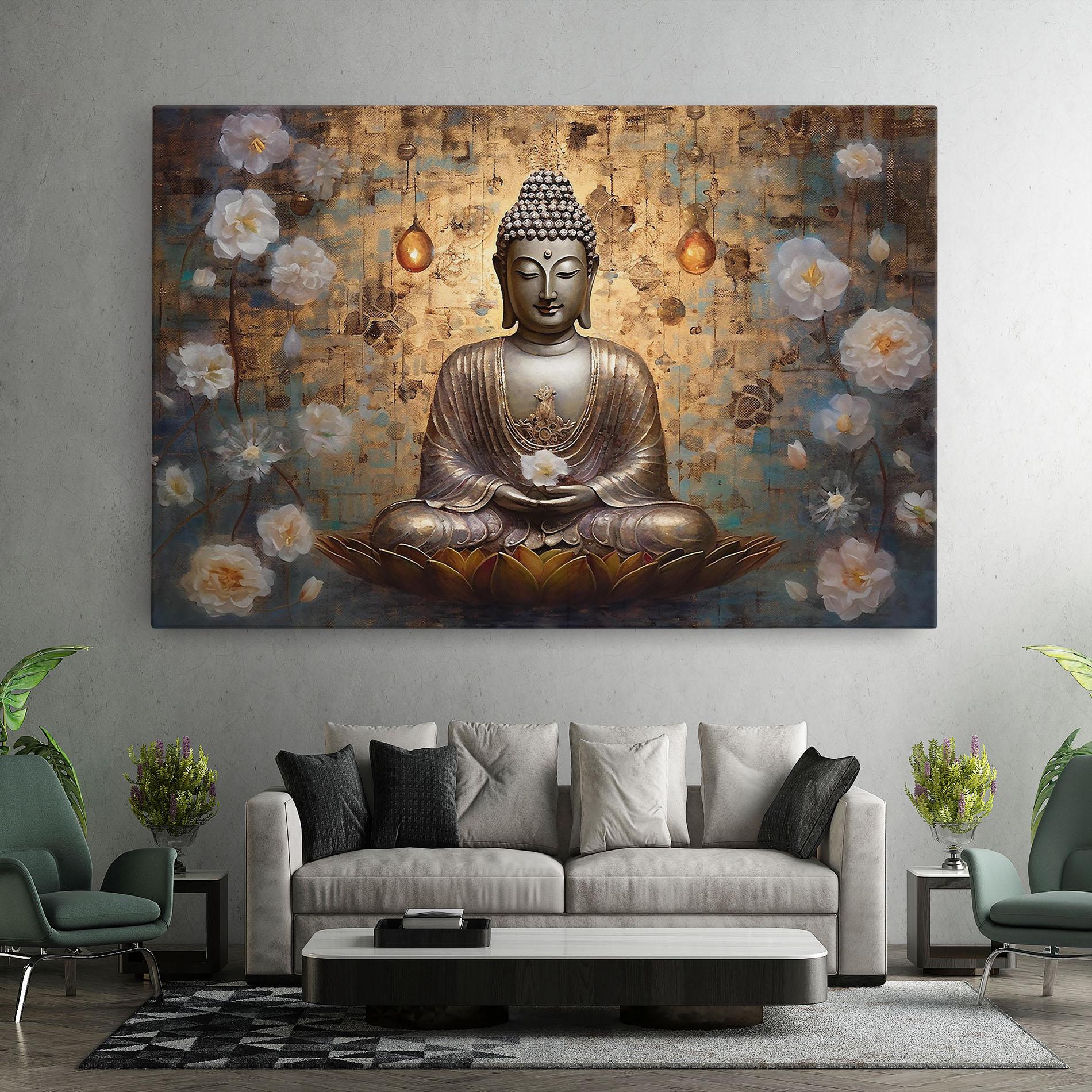 Leinwandbild Buddha Meditation Art mockup 7